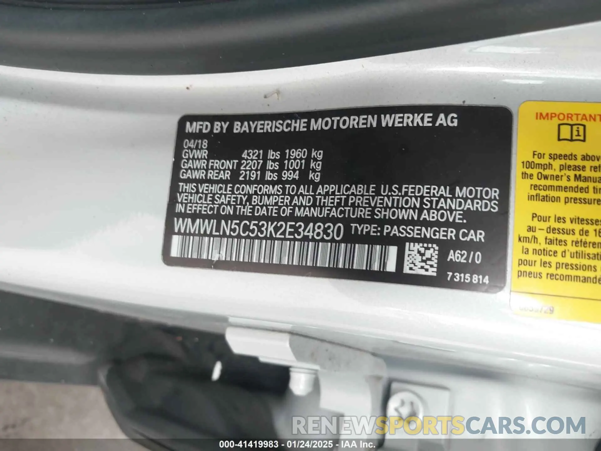 9 Фотография поврежденного автомобиля WMWLN5C53K2E34830 MINI CLUBMAN 2019