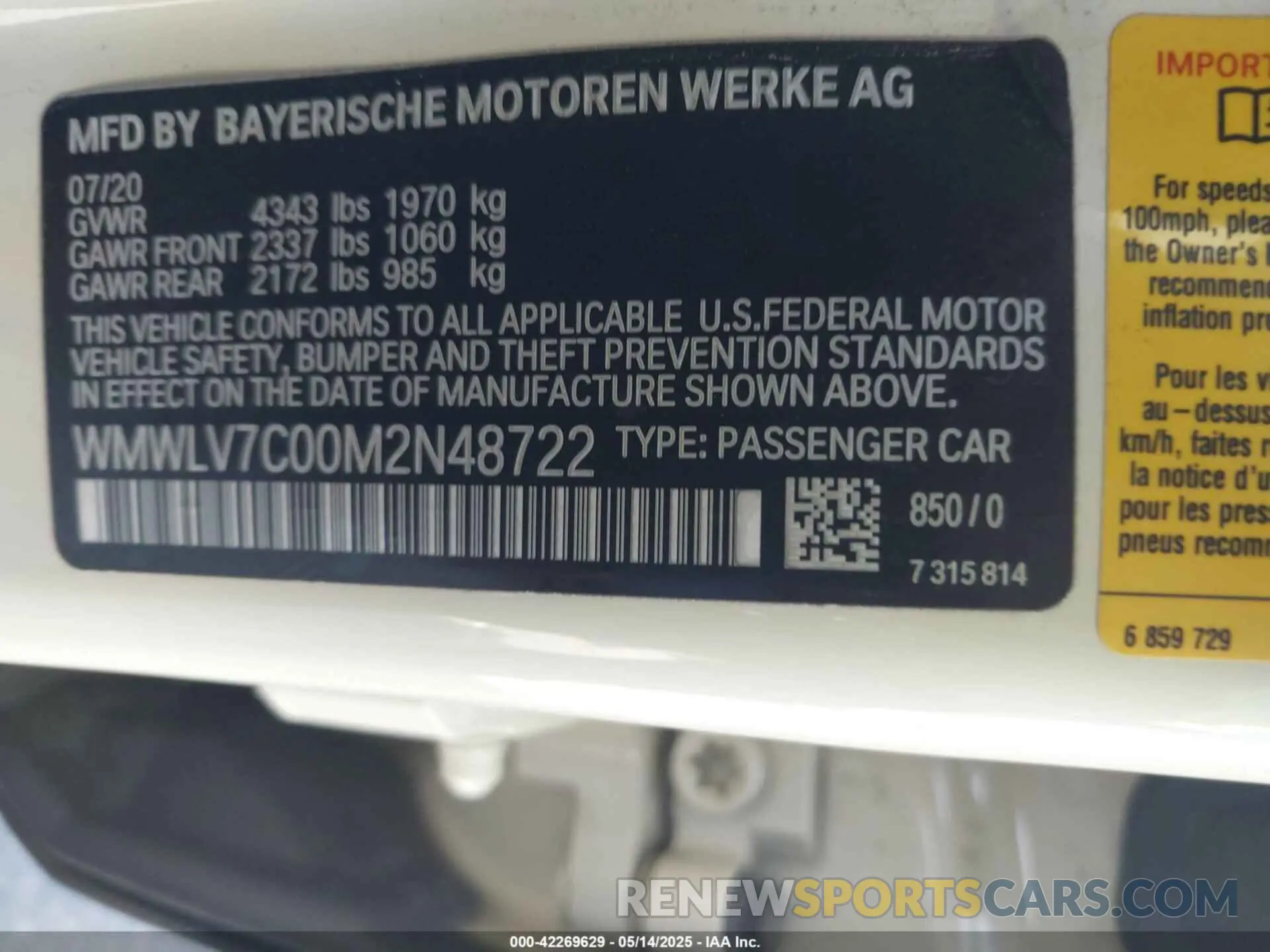 9 Фотография поврежденного автомобиля WMWLV7C00M2N48722 MINI CLUBMAN 2021