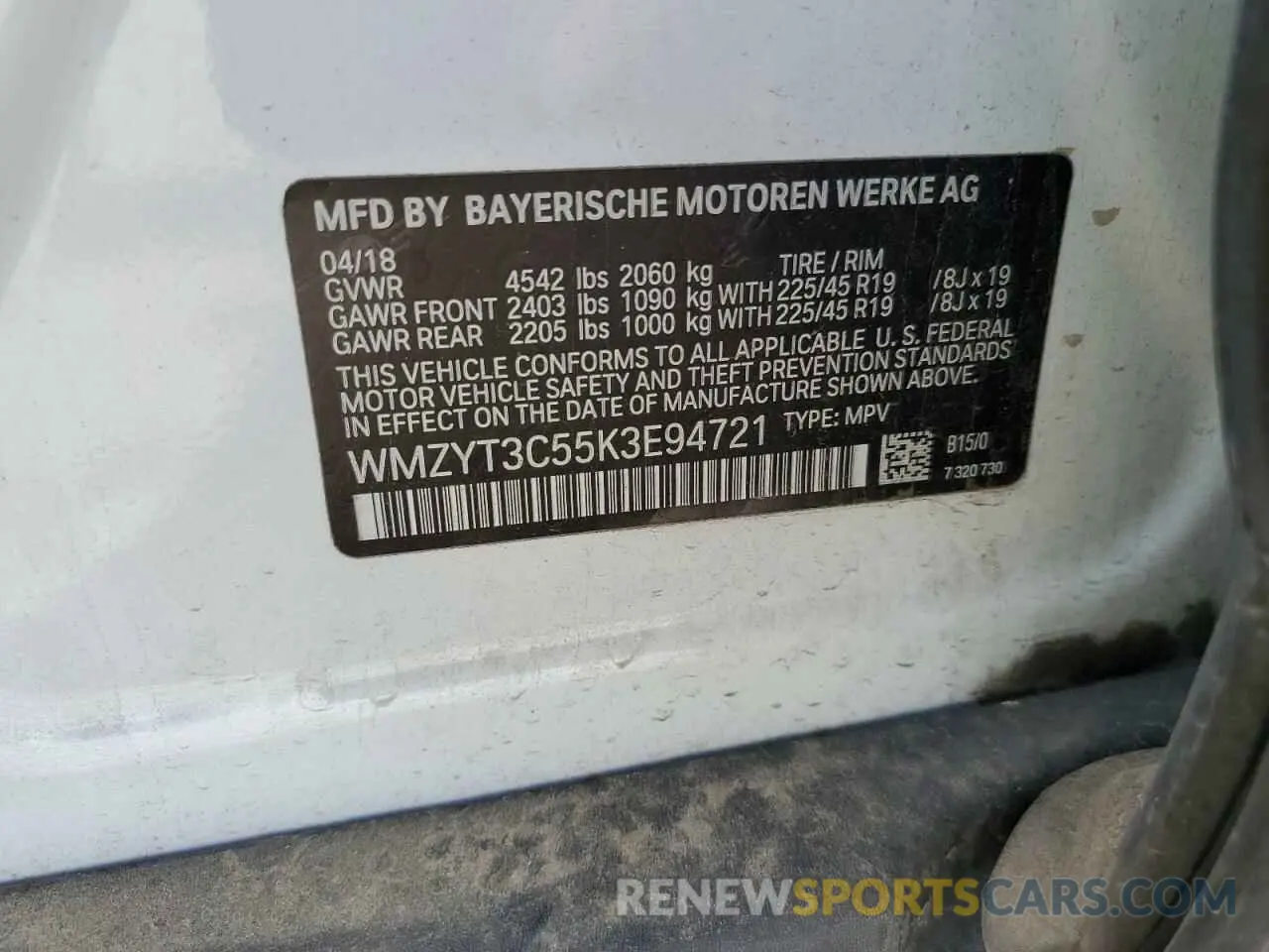 13 Фотография поврежденного автомобиля WMZYT3C55K3E94721 MINI COOPER 2019