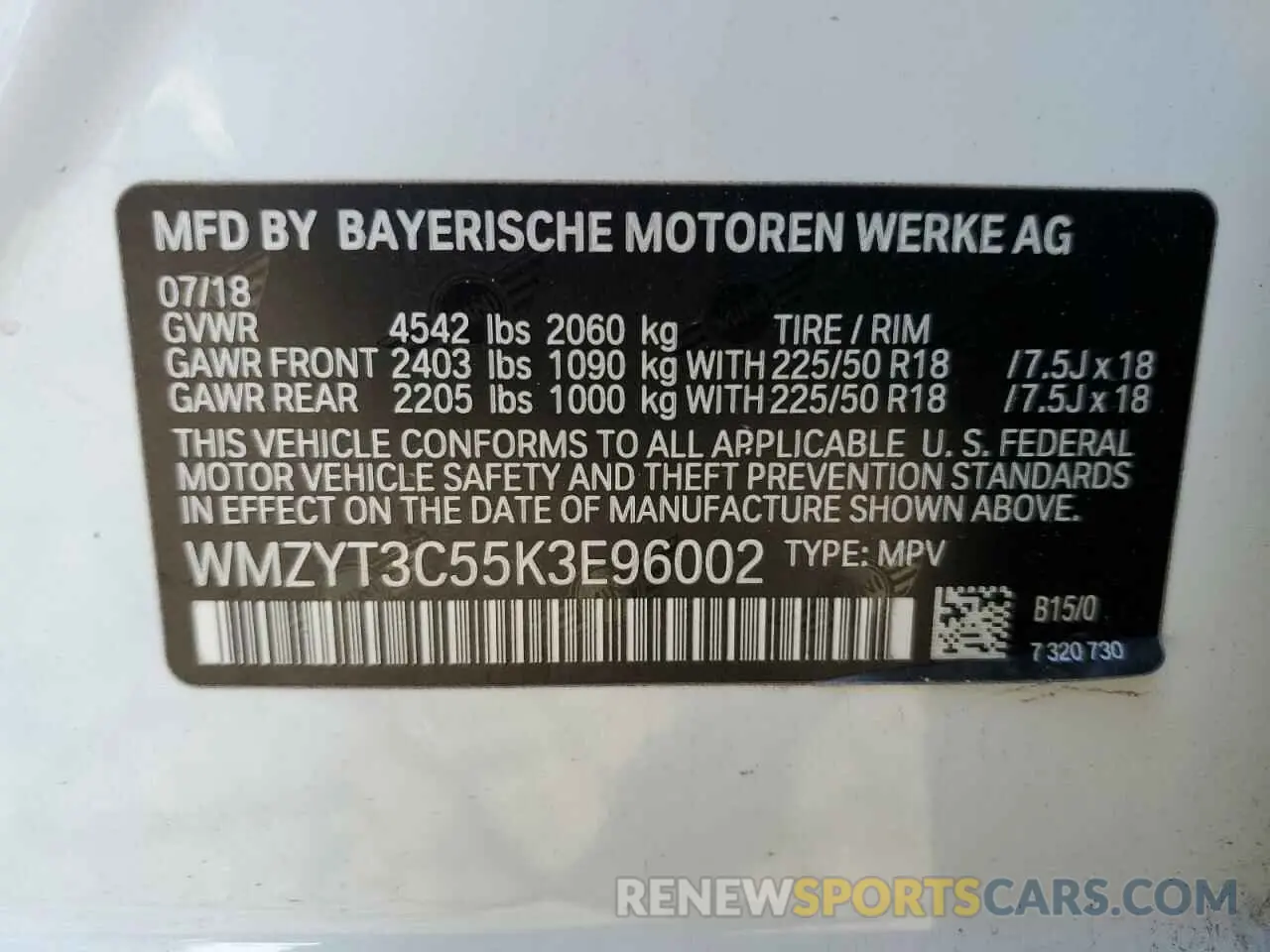 12 Фотография поврежденного автомобиля WMZYT3C55K3E96002 MINI COOPER 2019