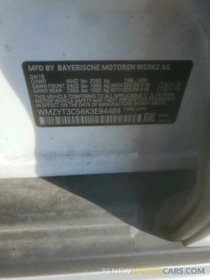13 Photograph of a damaged car WMZYT3C56K3E94484 MINI COOPER 2019