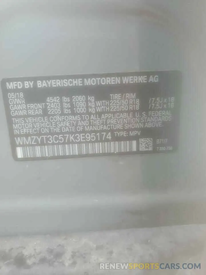 12 Фотография поврежденного автомобиля WMZYT3C57K3E95174 MINI COOPER 2019