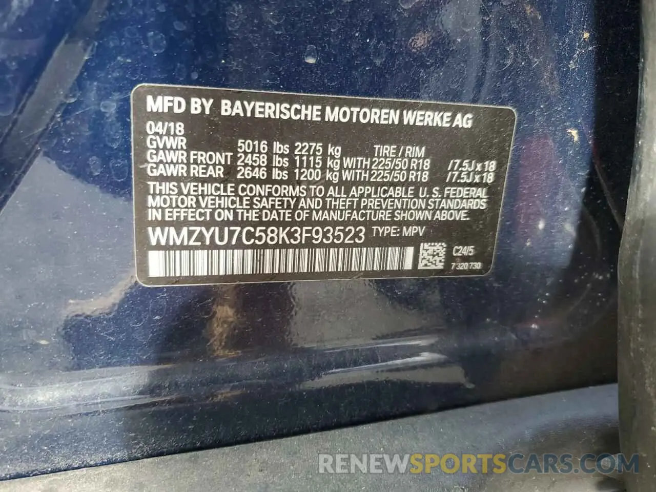 14 Фотография поврежденного автомобиля WMZYU7C58K3F93523 MINI COOPER 2019