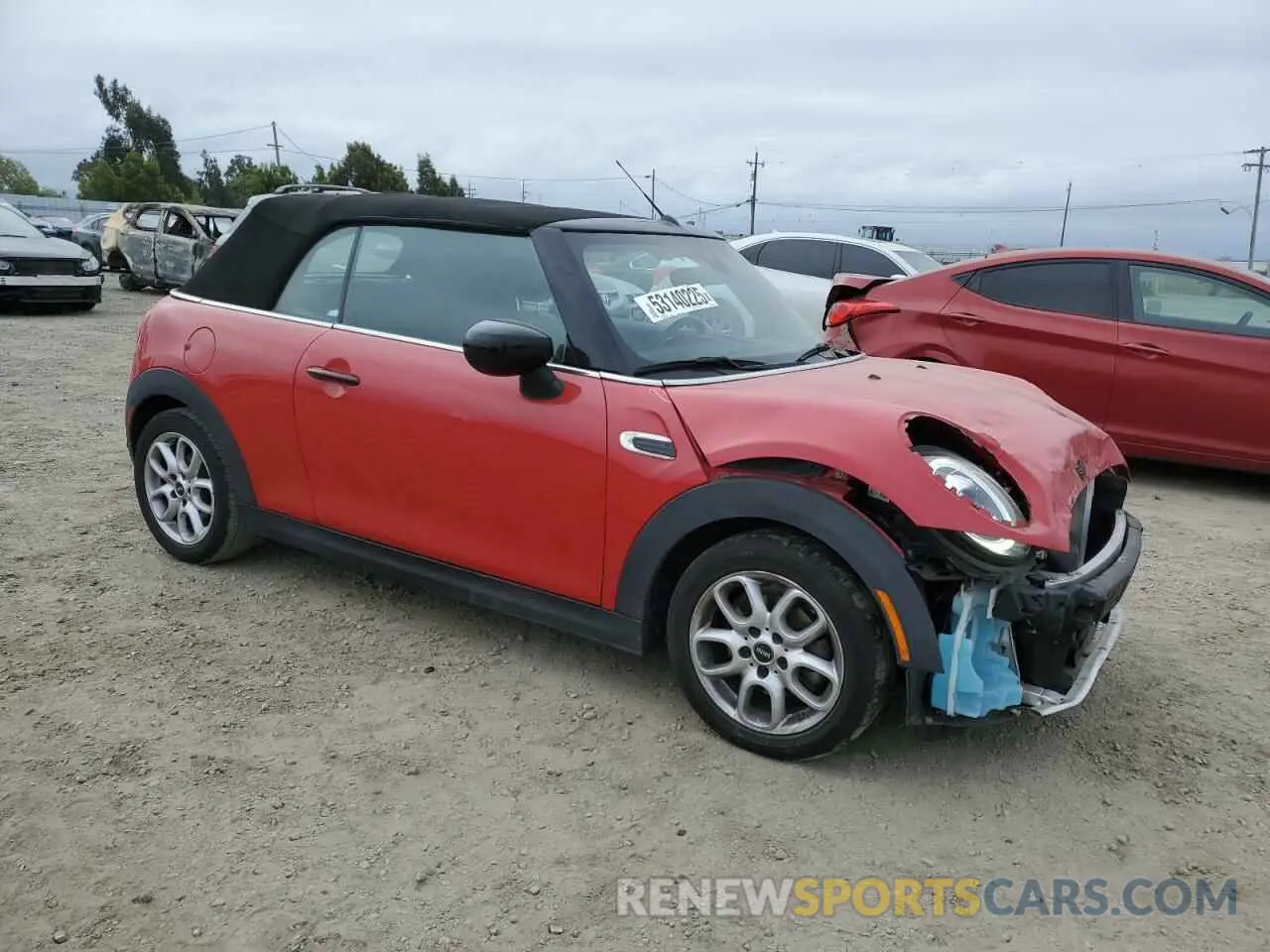 4 Фотография поврежденного автомобиля WMWWJ3C01M3M67417 MINI COOPER 2021