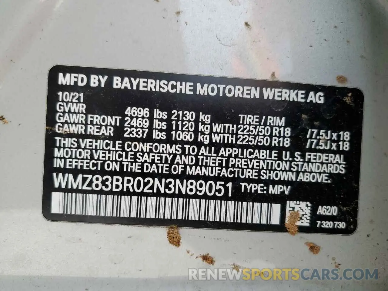 13 Фотография поврежденного автомобиля WMZ83BR02N3N89051 MINI COOPER 2022