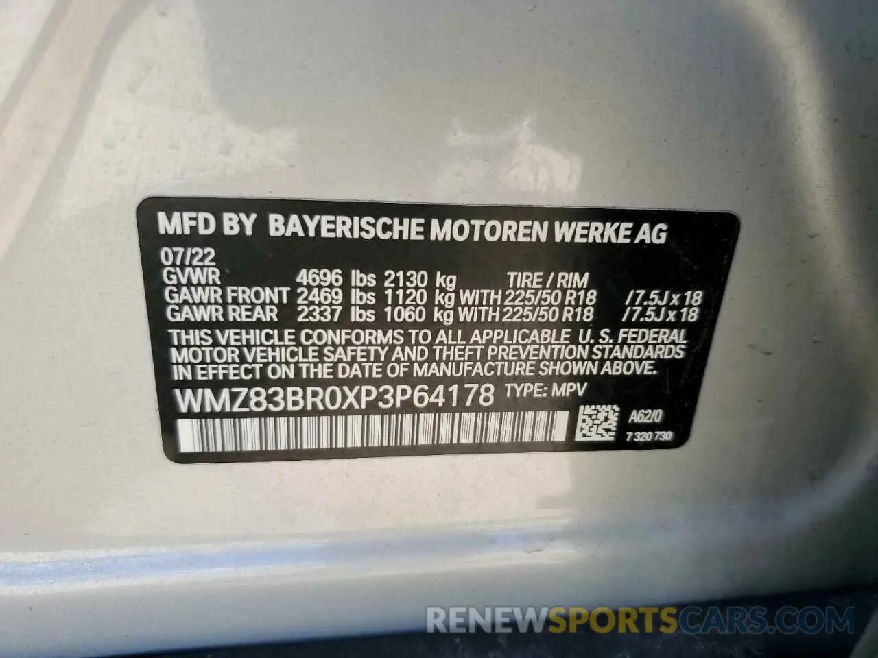 12 Фотография поврежденного автомобиля WMZ83BR0XP3P64178 MINI COOPER 2023