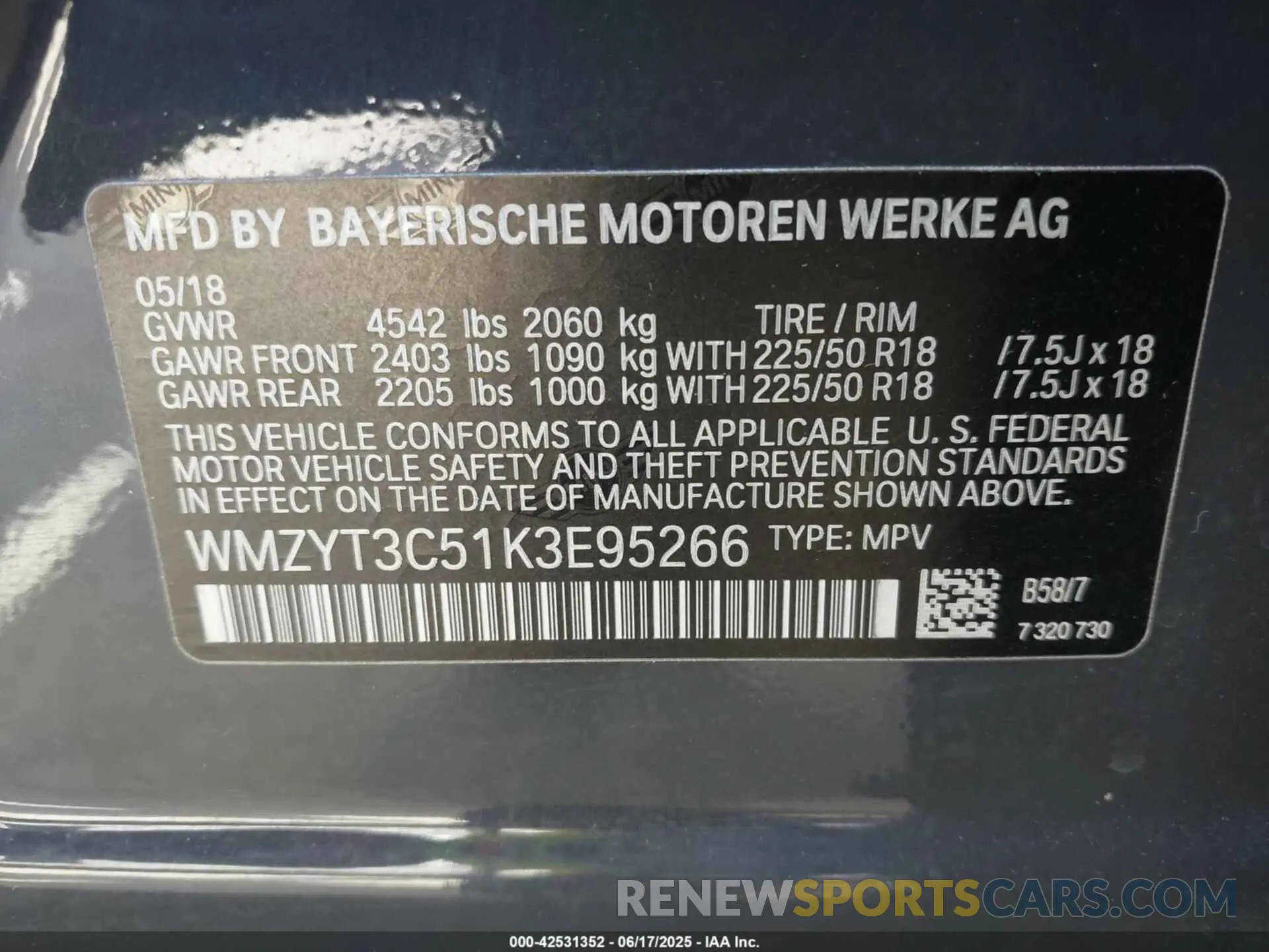9 Photograph of a damaged car WMZYT3C51K3E95266 MINI COUNTRYMAN 2019
