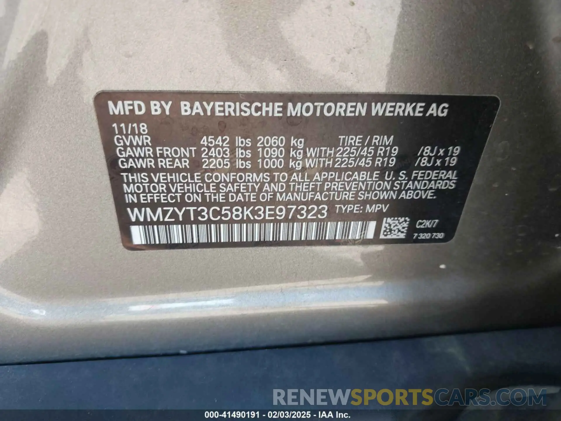 9 Photograph of a damaged car WMZYT3C58K3E97323 MINI COUNTRYMAN 2019