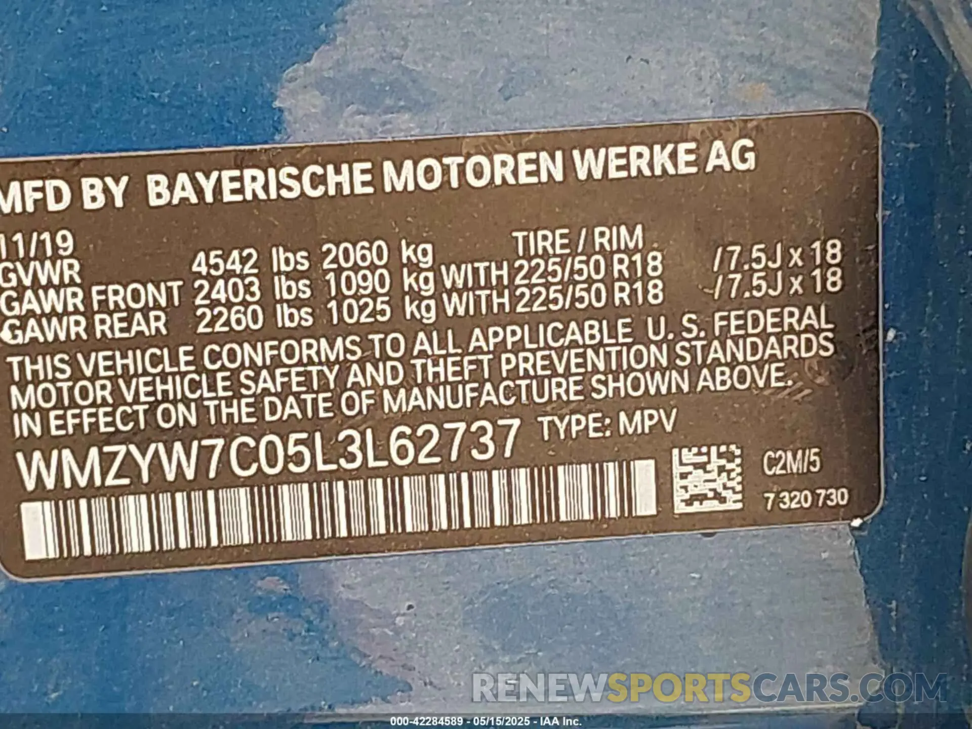 9 Photograph of a damaged car WMZYW7C05L3L62737 MINI COUNTRYMAN 2020