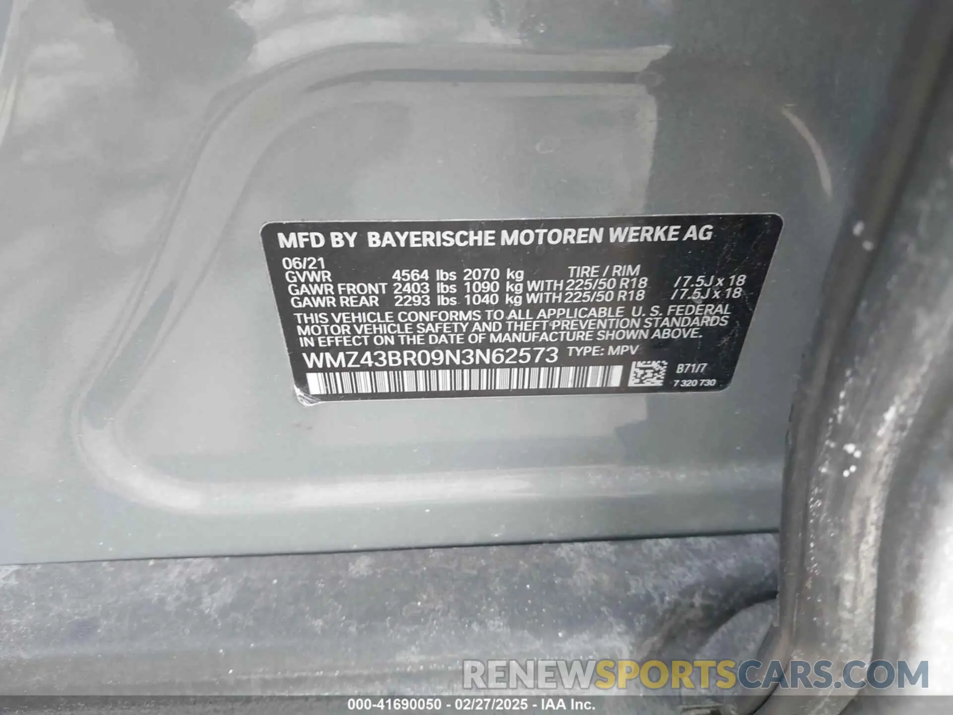 9 Photograph of a damaged car WMZ43BR09N3N62573 MINI COUNTRYMAN 2022