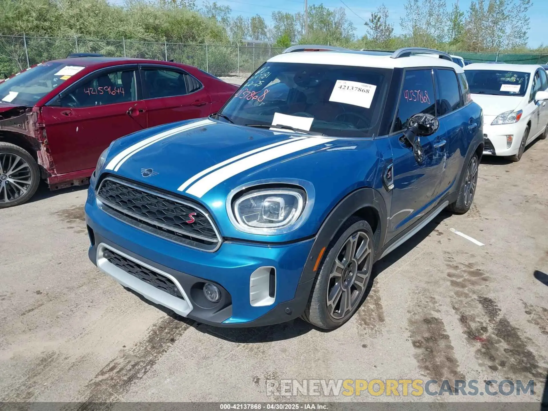 2 Photograph of a damaged car WMZ53BR07N3N34260 MINI COUNTRYMAN 2022