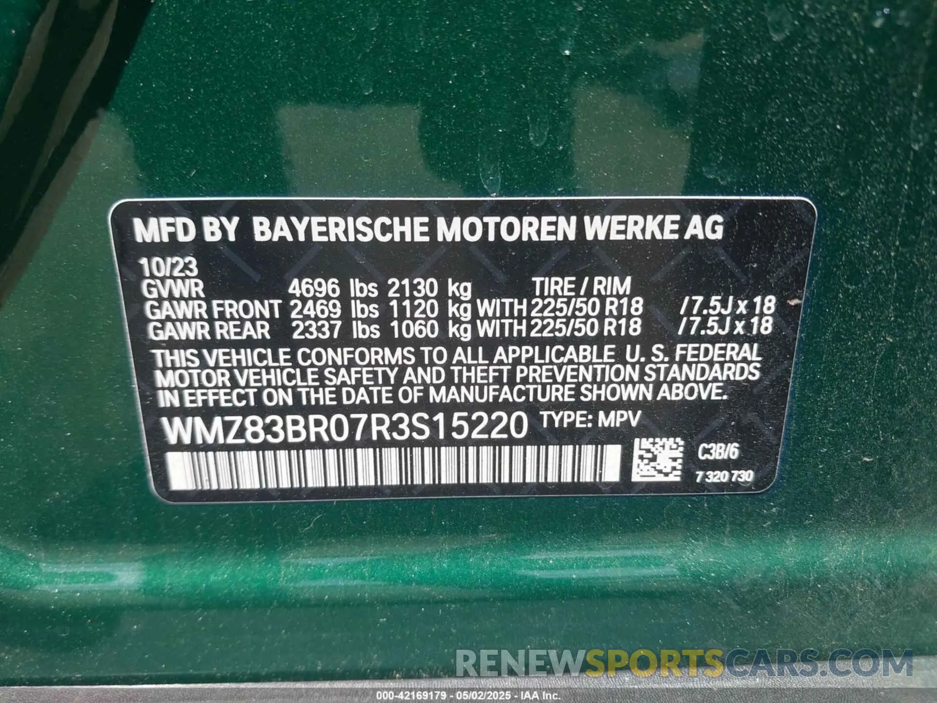 9 Photograph of a damaged car WMZ83BR07R3S15220 MINI COUNTRYMAN 2024