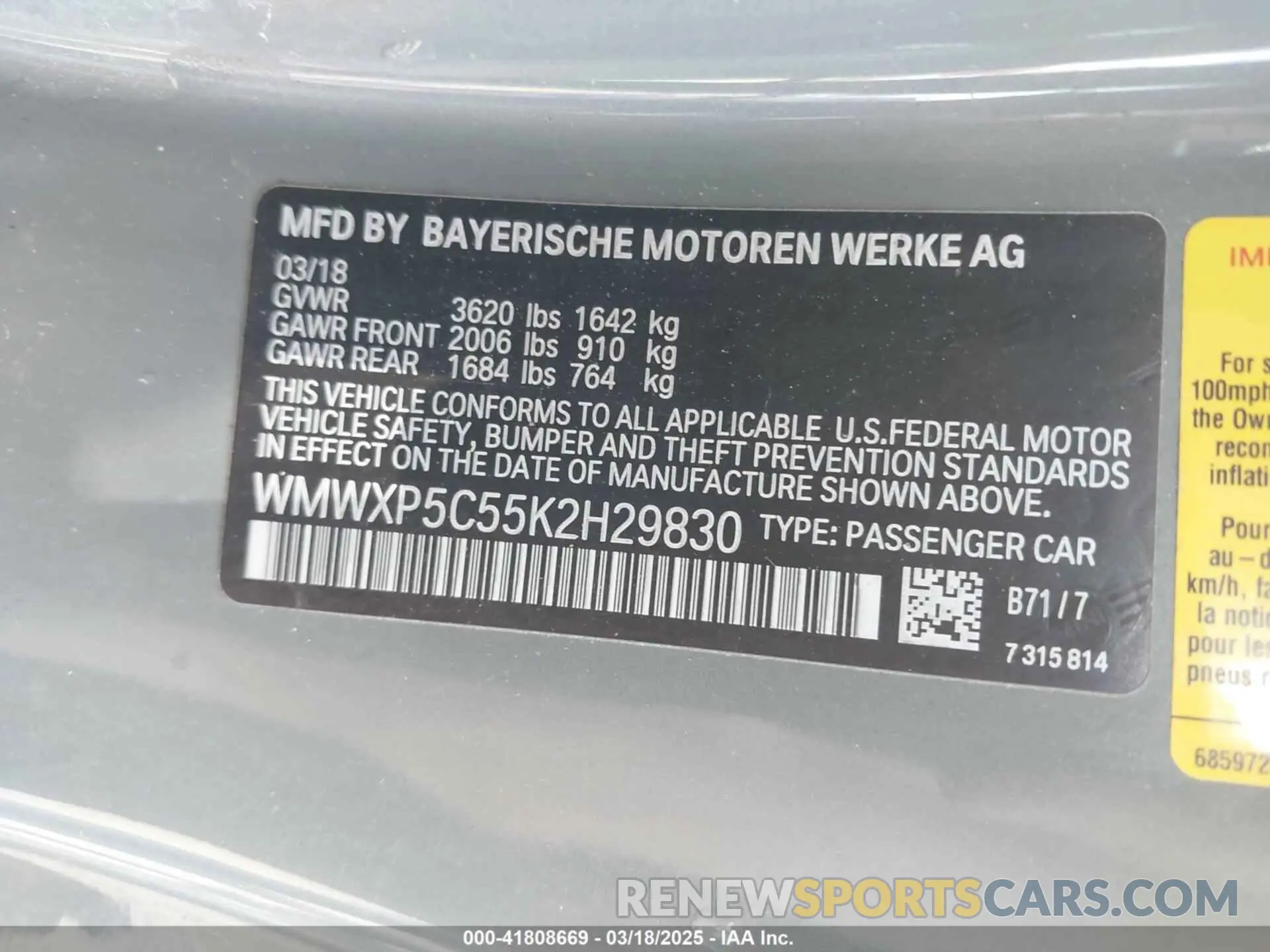 9 Photograph of a damaged car WMWXP5C55K2H29830 MINI HARDTOP 2019
