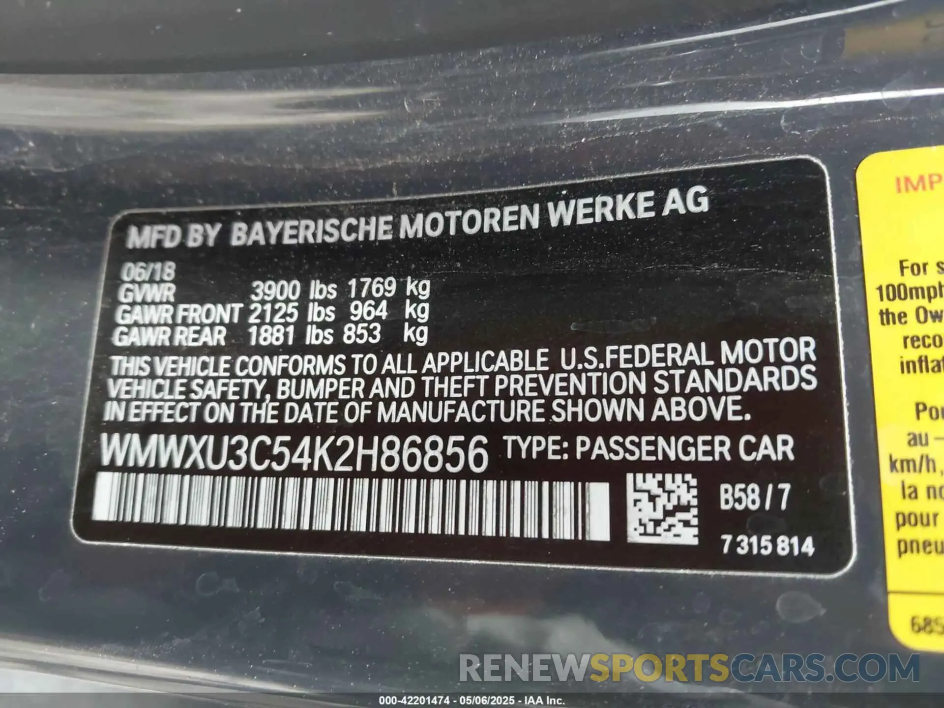 9 Photograph of a damaged car WMWXU3C54K2H86856 MINI HARDTOP 2019