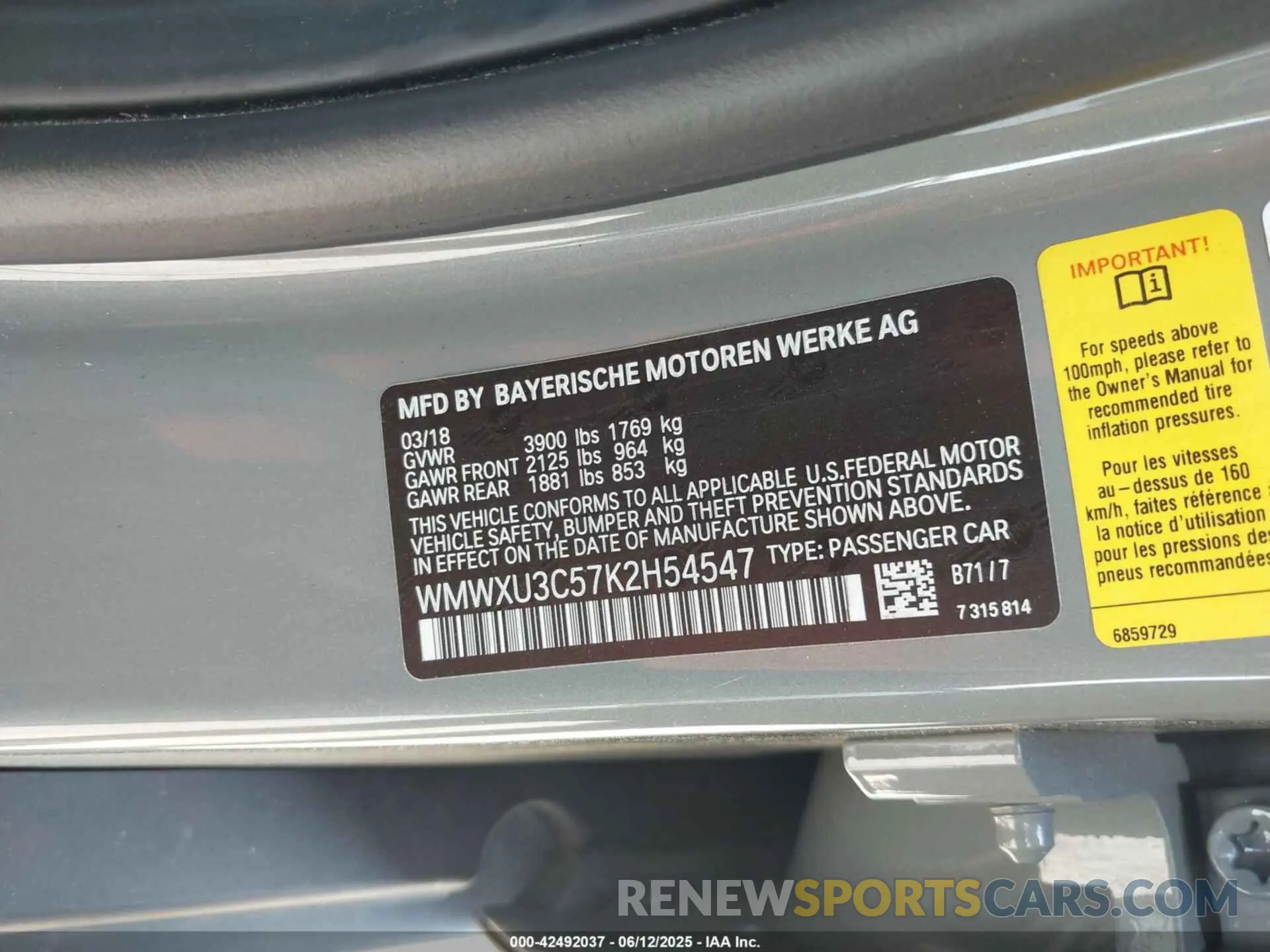 9 Photograph of a damaged car WMWXU3C57K2H54547 MINI HARDTOP 2019