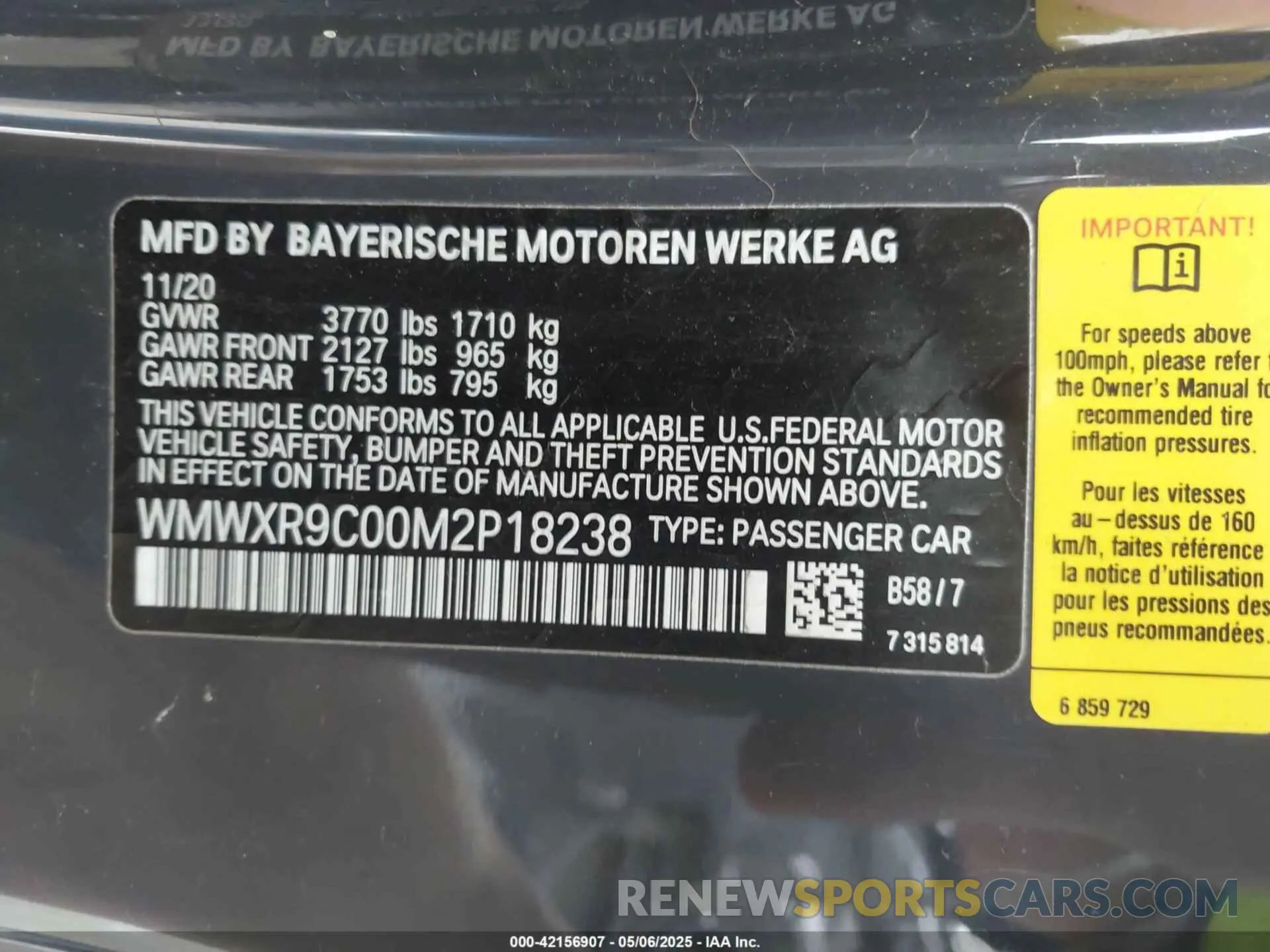 9 Фотография поврежденного автомобиля WMWXR9C00M2P18238 MINI HARDTOP 2021