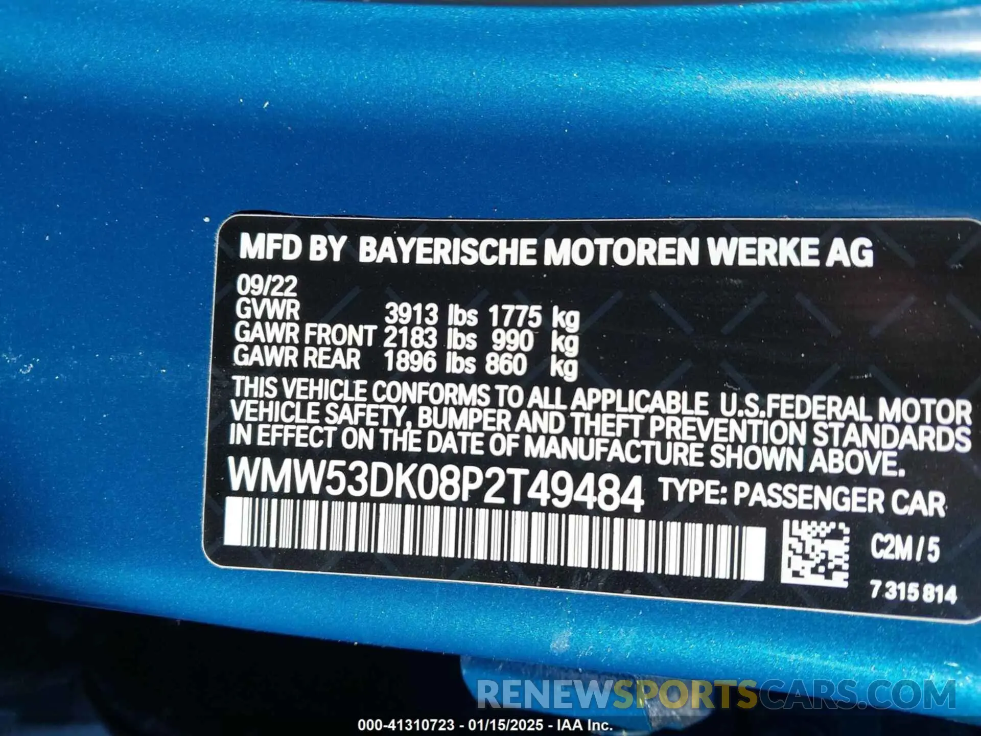 9 Photograph of a damaged car WMW53DK08P2T49484 MINI HARDTOP 4 DOOR 2023
