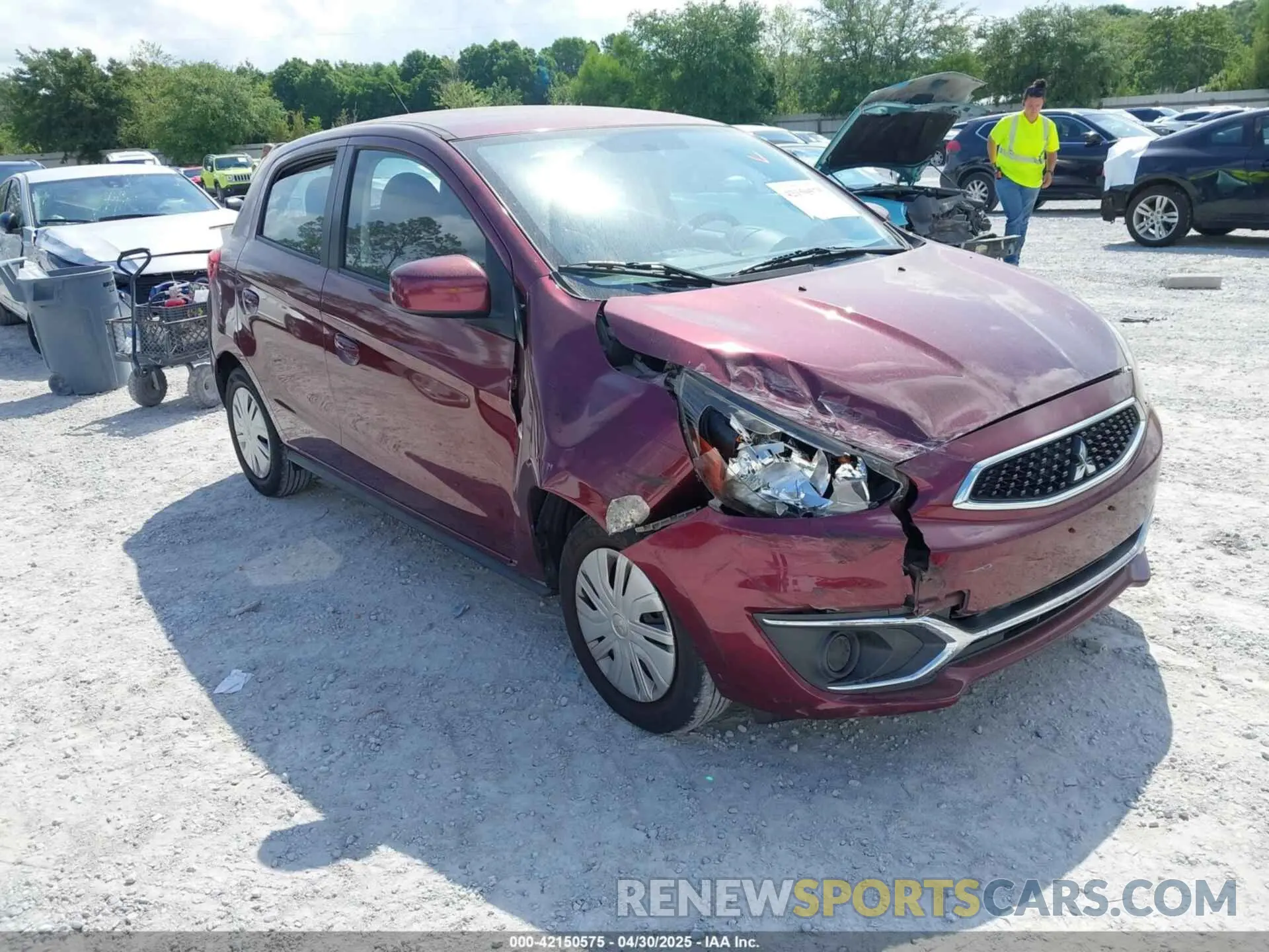 1 Photograph of a damaged car ML32A3HJ0KH001192 MITSUBISHI MIRAGE 2019