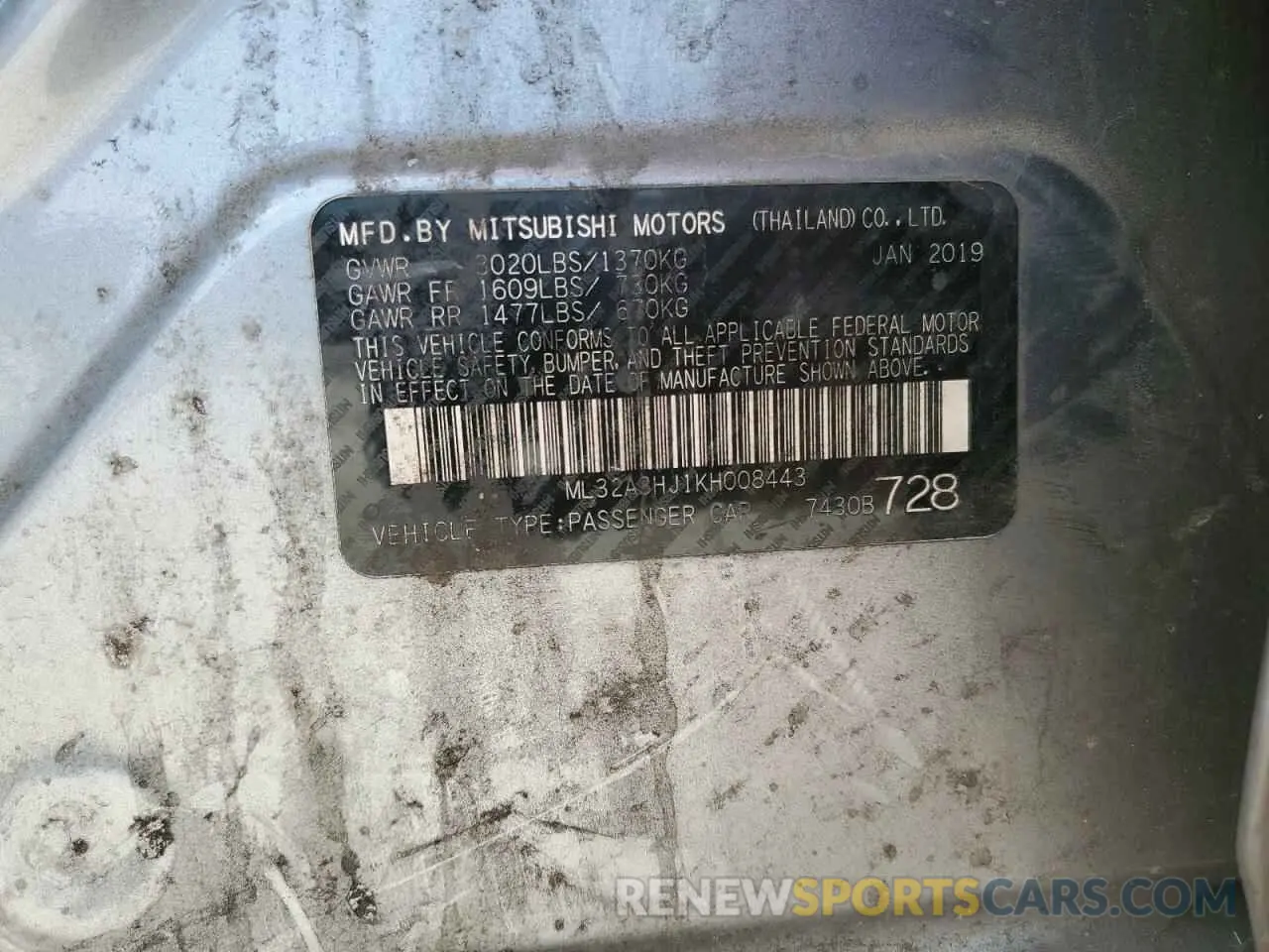 15 Фотография поврежденного автомобиля ML32A3HJ1KH008443 MITSUBISHI MIRAGE 2019