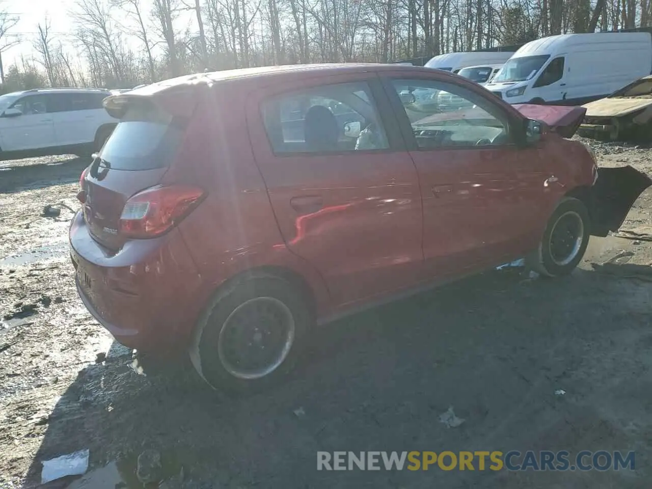 3 Photograph of a damaged car ML32A3HJ2KH000562 MITSUBISHI MIRAGE 2019