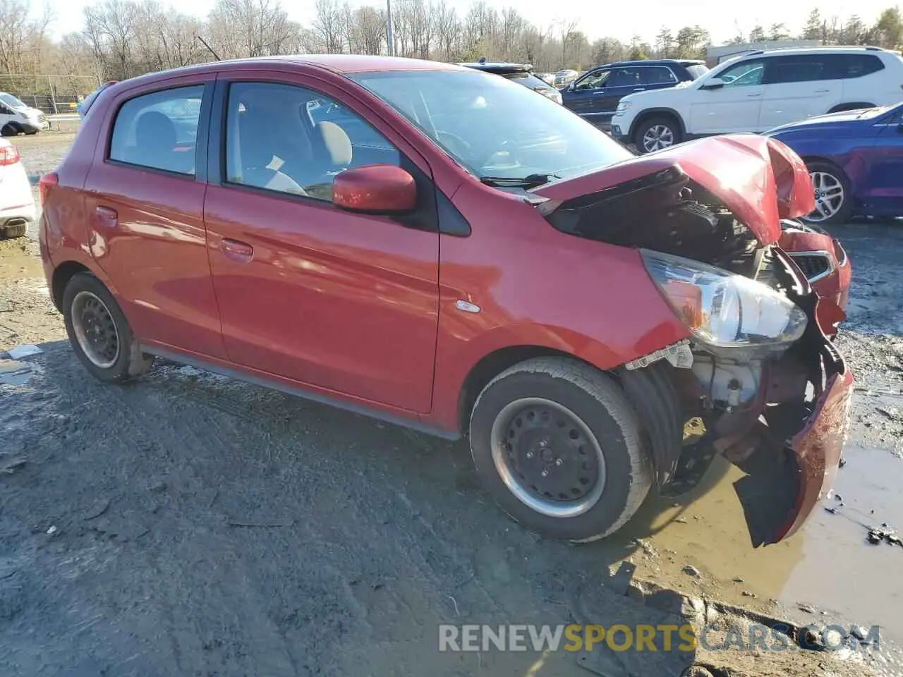 4 Photograph of a damaged car ML32A3HJ2KH000562 MITSUBISHI MIRAGE 2019