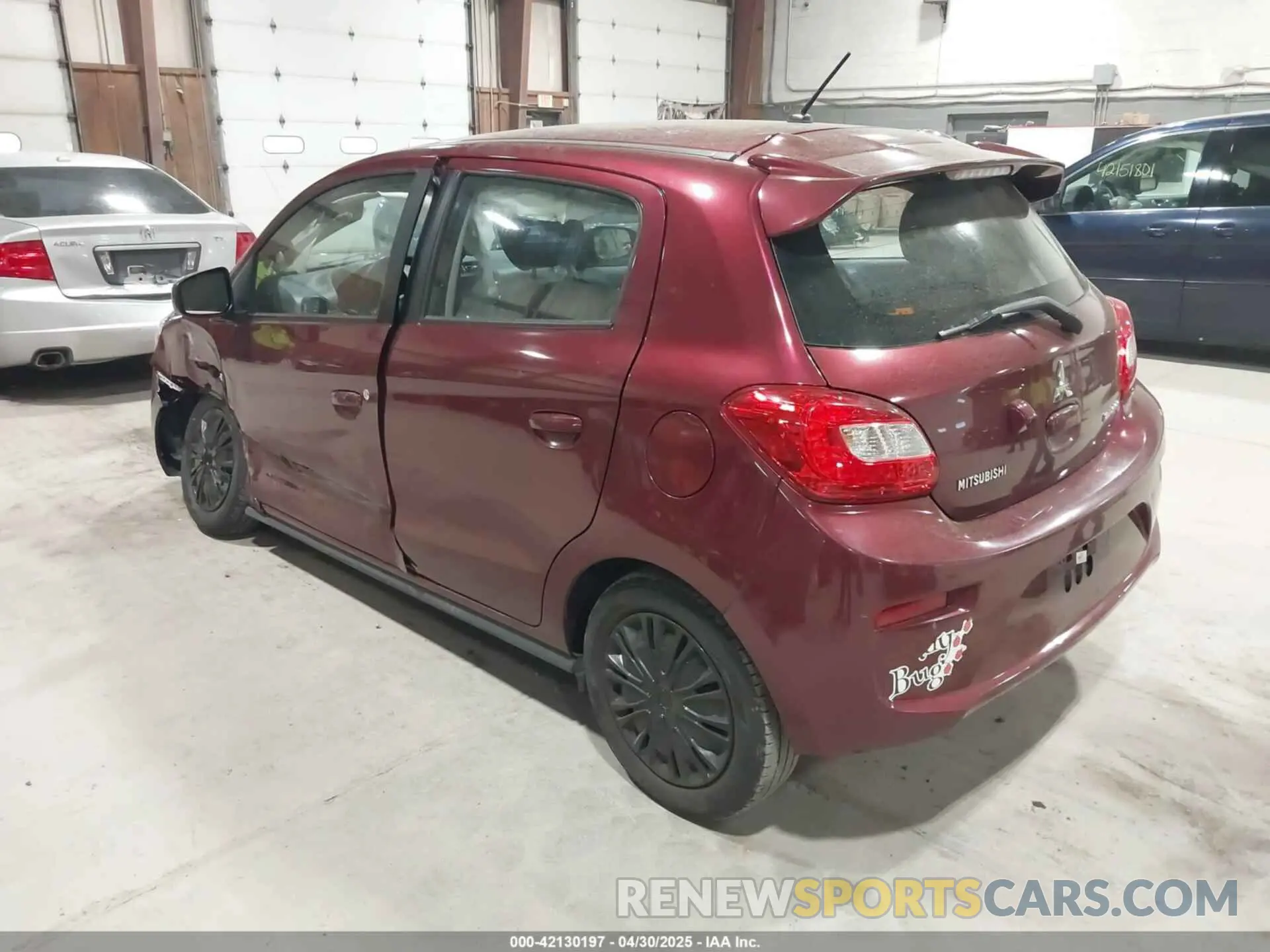 3 Photograph of a damaged car ML32A3HJ2KH000688 MITSUBISHI MIRAGE 2019