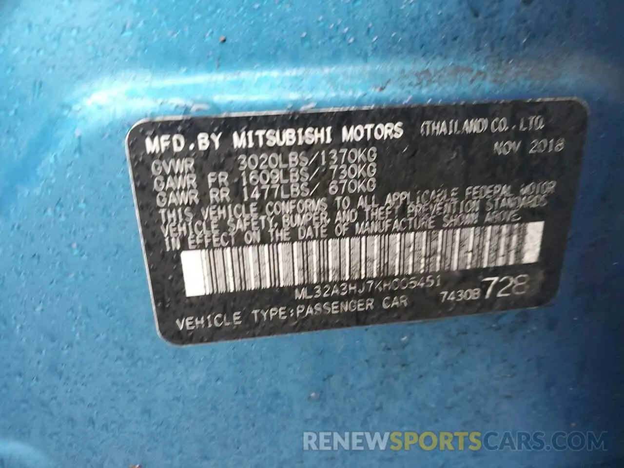 15 Фотография поврежденного автомобиля ML32A3HJ7KH005451 MITSUBISHI MIRAGE 2019