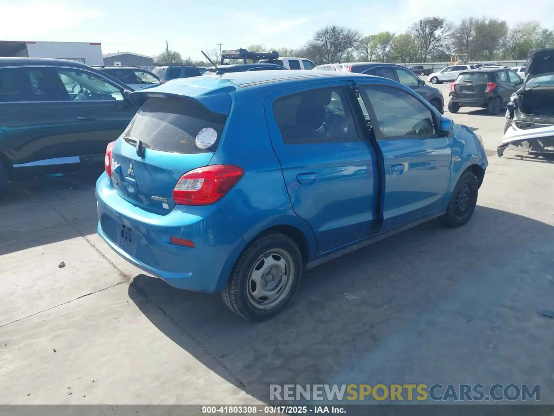 4 Фотография поврежденного автомобиля ML32A3HJ8KH007208 MITSUBISHI MIRAGE 2019