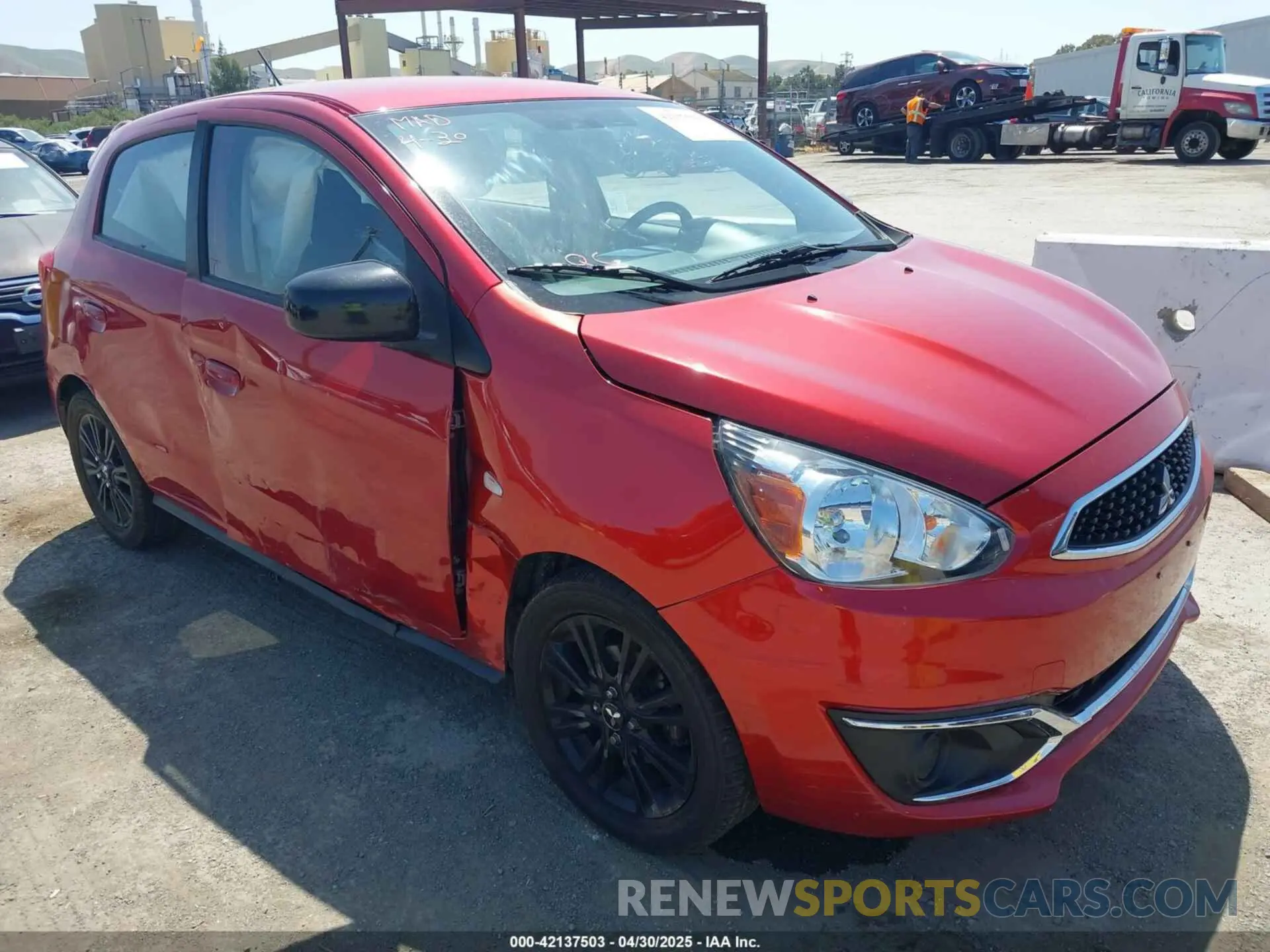 1 Photograph of a damaged car ML32A5HJ1KH012200 MITSUBISHI MIRAGE 2019