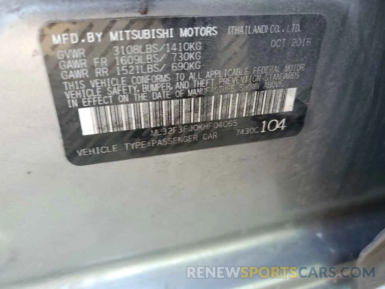 12 Фотография поврежденного автомобиля ML32F3FJ0KHF04065 MITSUBISHI MIRAGE 2019