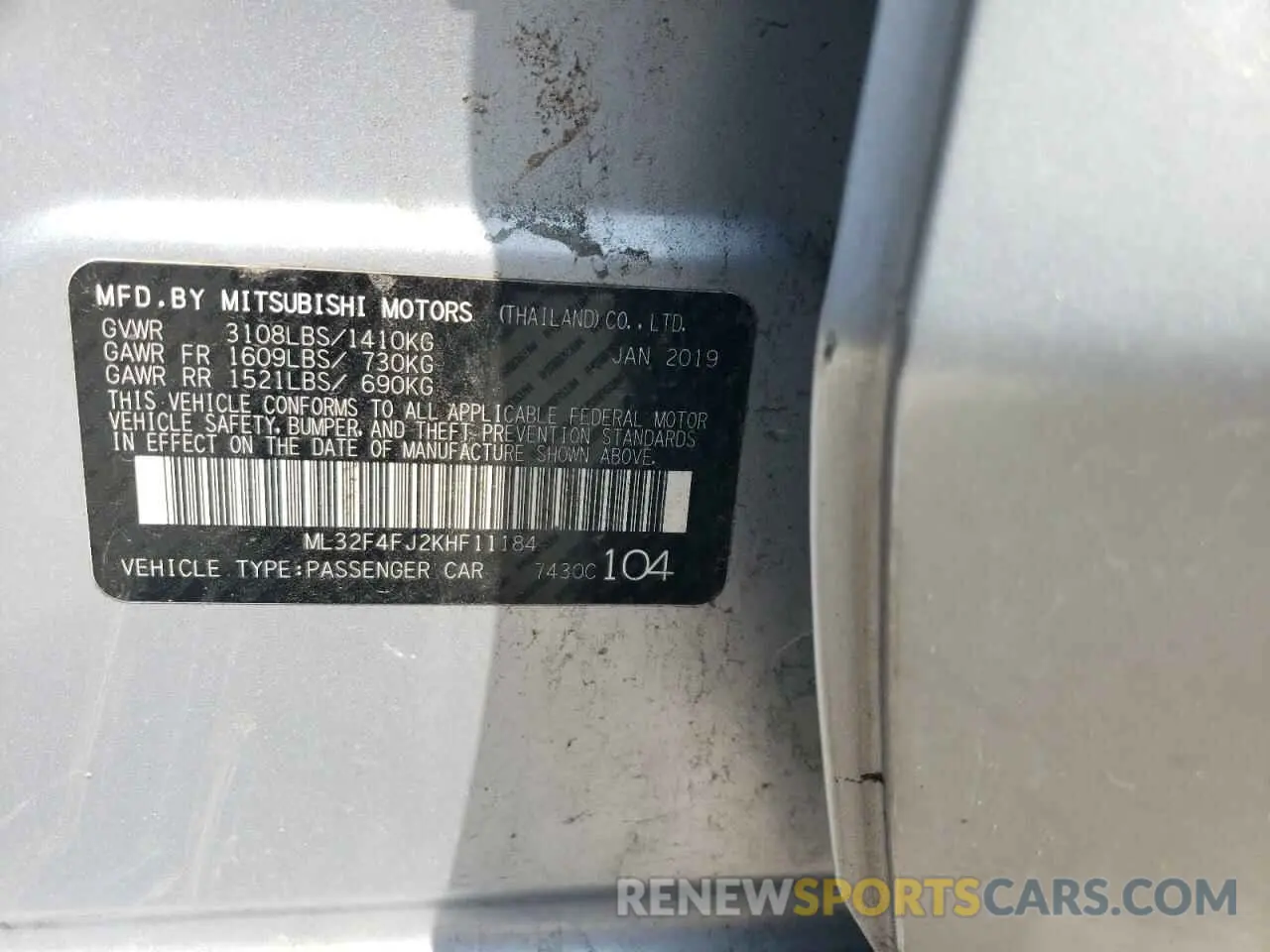 12 Фотография поврежденного автомобиля ML32F4FJ2KHF11184 MITSUBISHI MIRAGE 2019