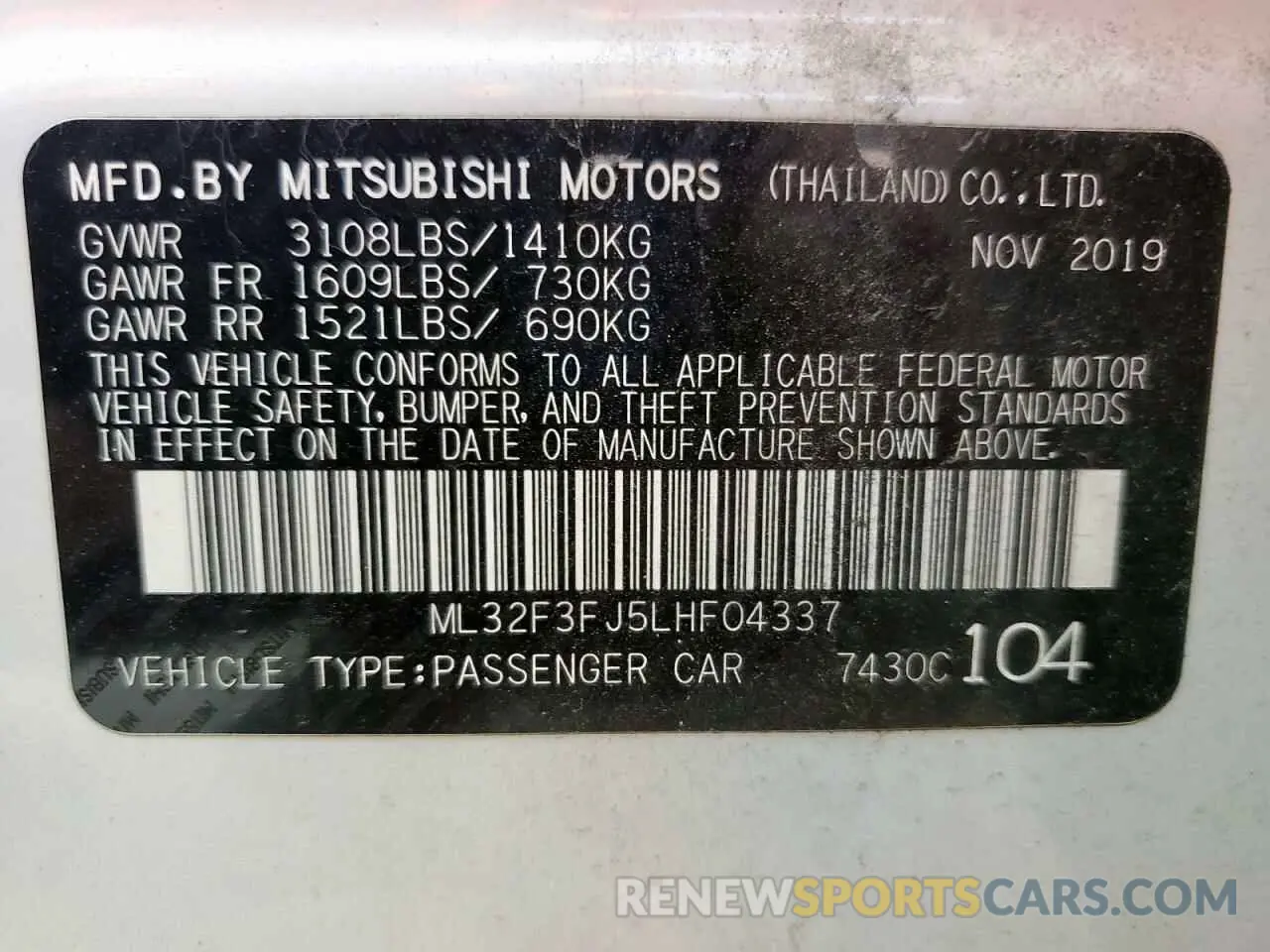 12 Фотография поврежденного автомобиля ML32F3FJ5LHF04337 MITSUBISHI MIRAGE 2020