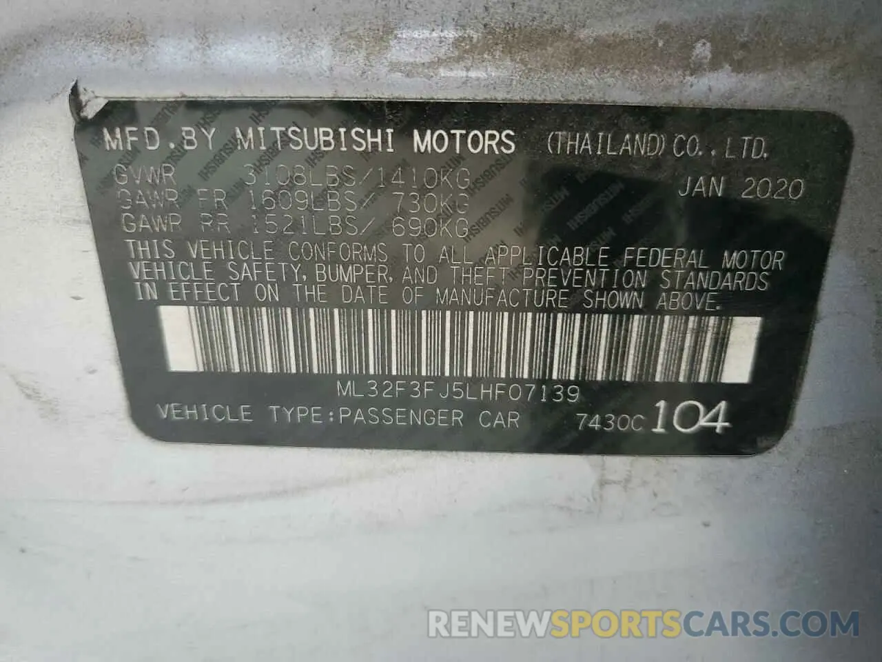 14 Фотография поврежденного автомобиля ML32F3FJ5LHF07139 MITSUBISHI MIRAGE 2020