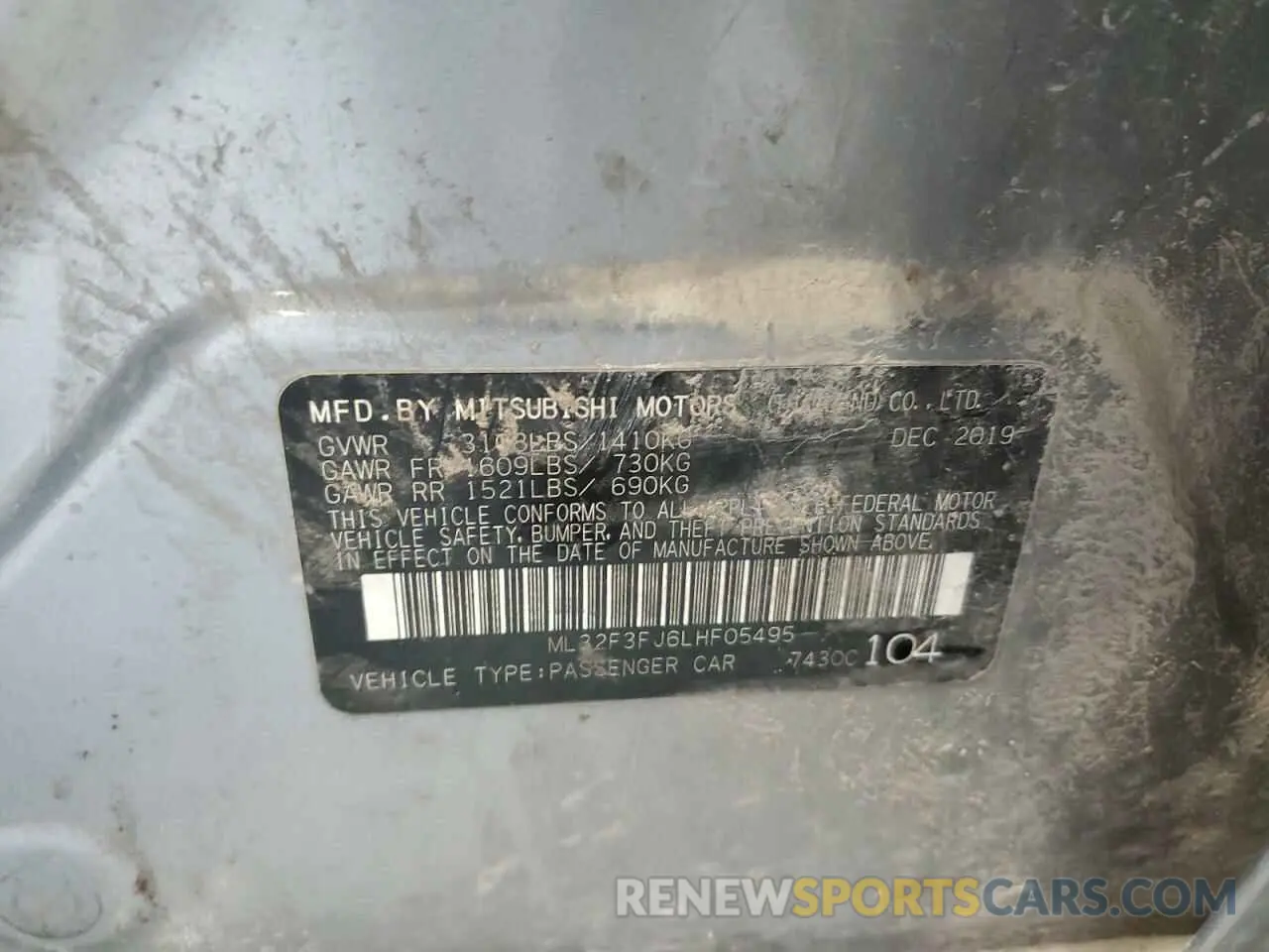 12 Photograph of a damaged car ML32F3FJ6LHF05495 MITSUBISHI MIRAGE 2020