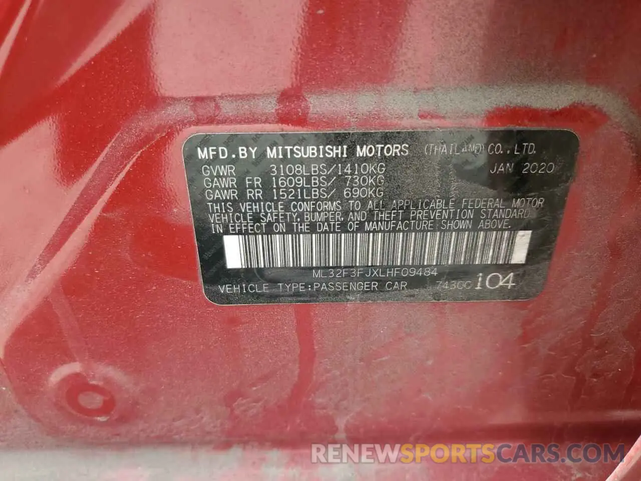 12 Фотография поврежденного автомобиля ML32F3FJXLHF09484 MITSUBISHI MIRAGE 2020