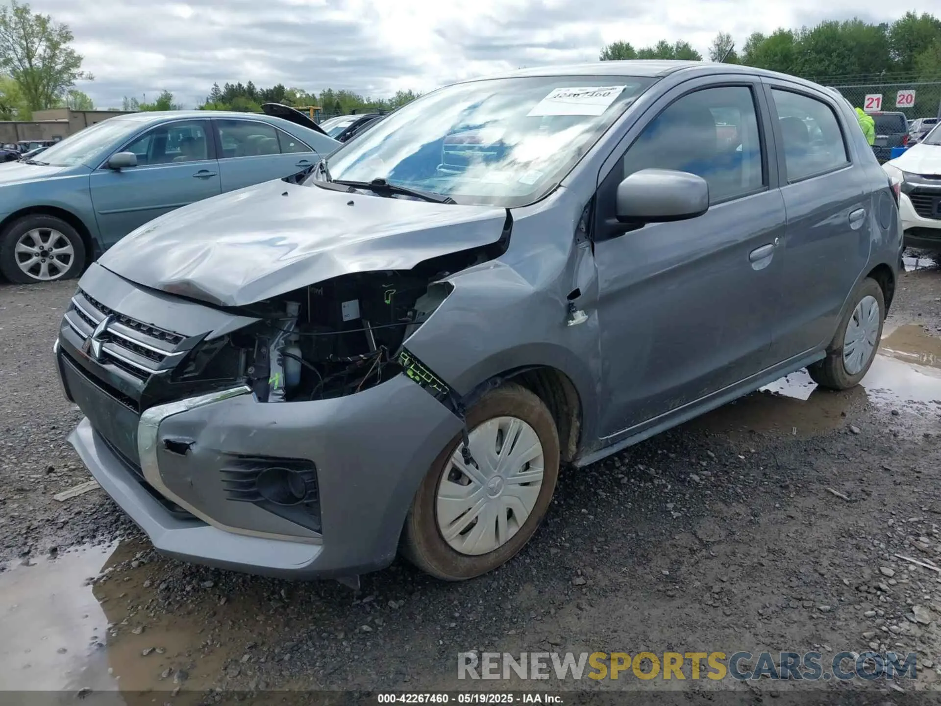 2 Photograph of a damaged car ML32AUHJ0MH009317 MITSUBISHI MIRAGE 2021