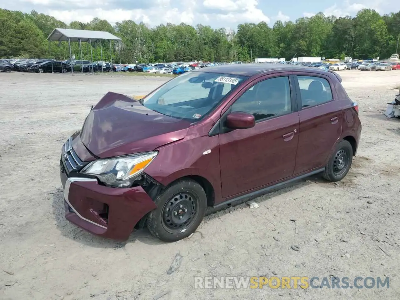 1 Photograph of a damaged car ML32AUHJ1MH009455 MITSUBISHI MIRAGE 2021