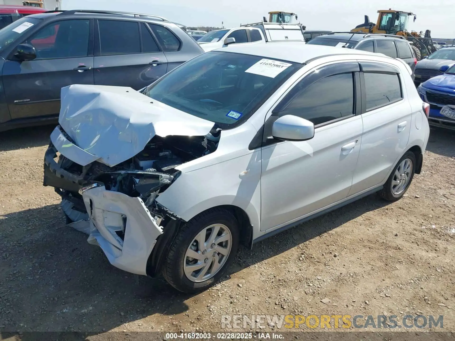 2 Фотография поврежденного автомобиля ML32AUHJ3MH008548 MITSUBISHI MIRAGE 2021