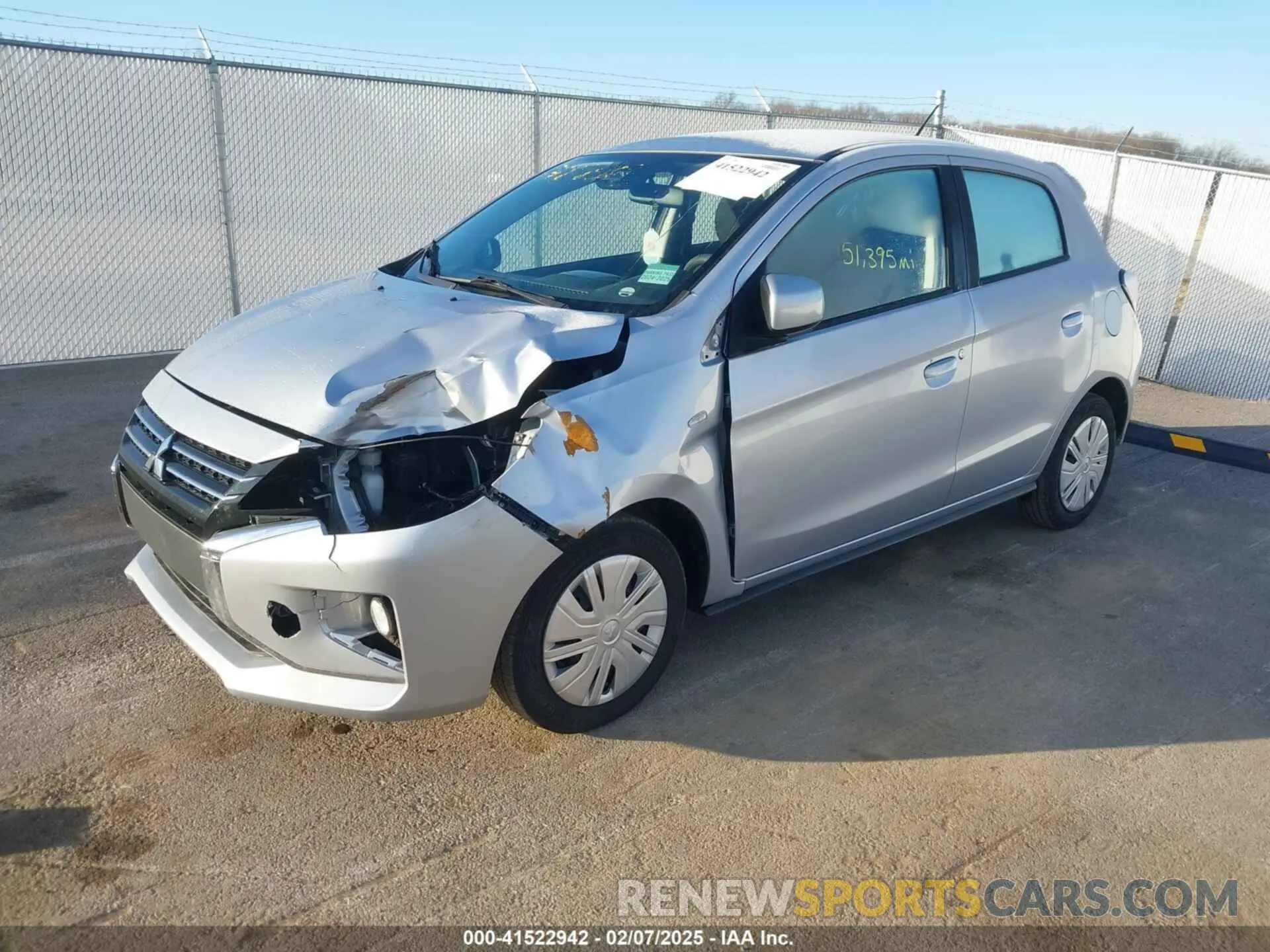 2 Фотография поврежденного автомобиля ML32AUHJ4MH011569 MITSUBISHI MIRAGE 2021