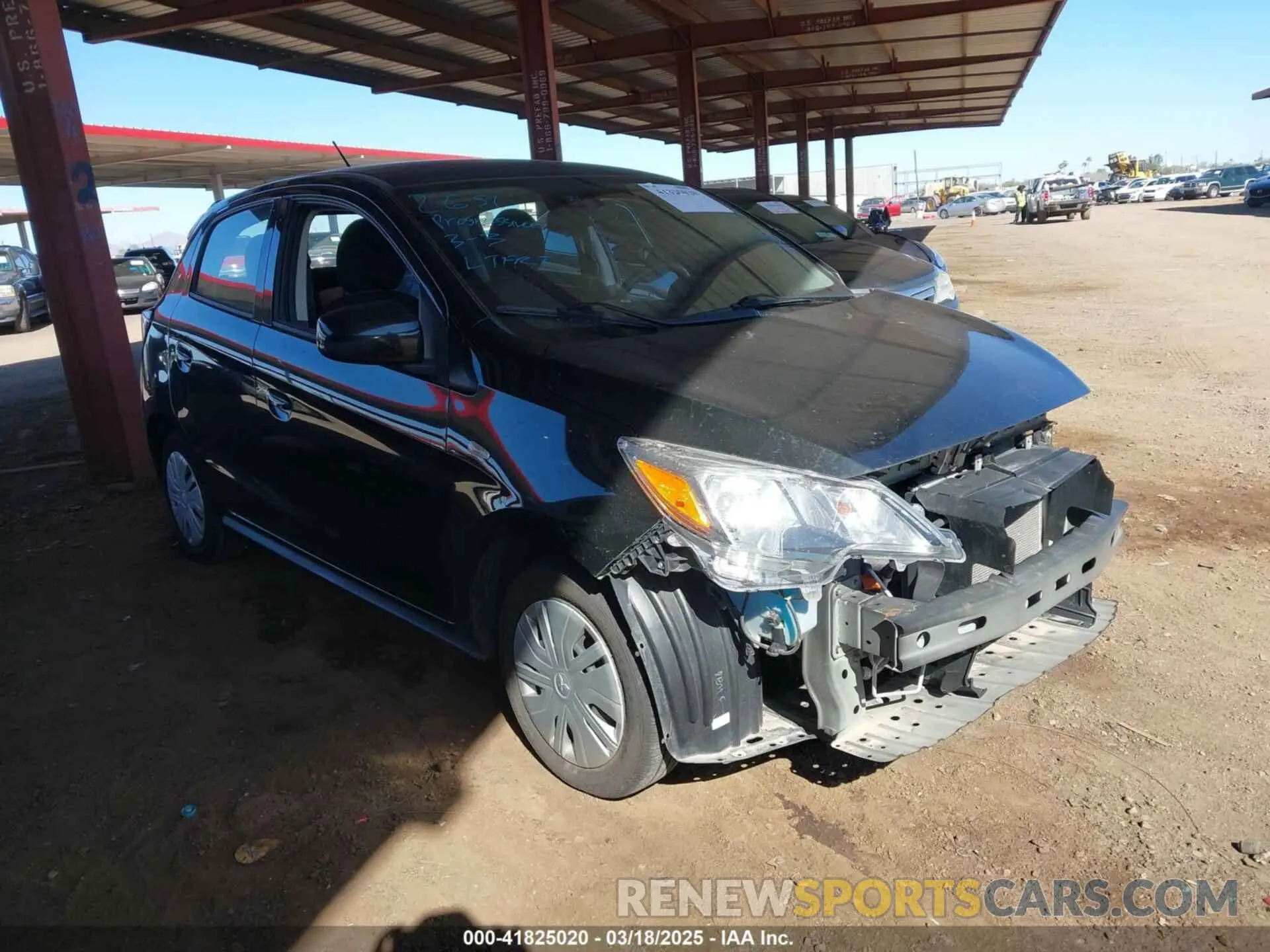 1 Photograph of a damaged car ML32AUHJ8MH012319 MITSUBISHI MIRAGE 2021