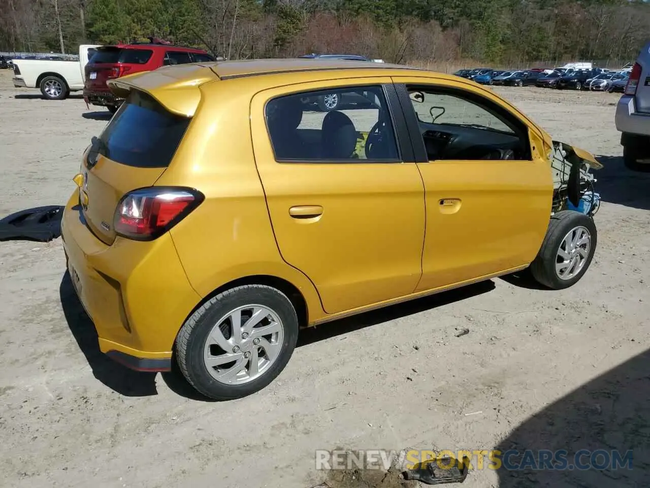 3 Photograph of a damaged car ML32AUHJXMH004707 MITSUBISHI MIRAGE 2021