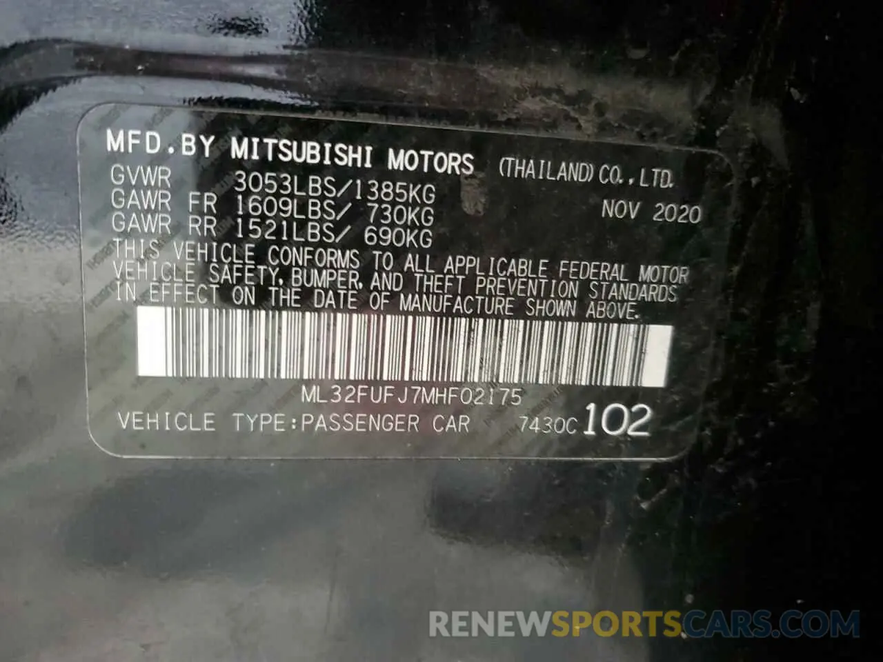 12 Фотография поврежденного автомобиля ML32FUFJ7MHF02175 MITSUBISHI MIRAGE 2021