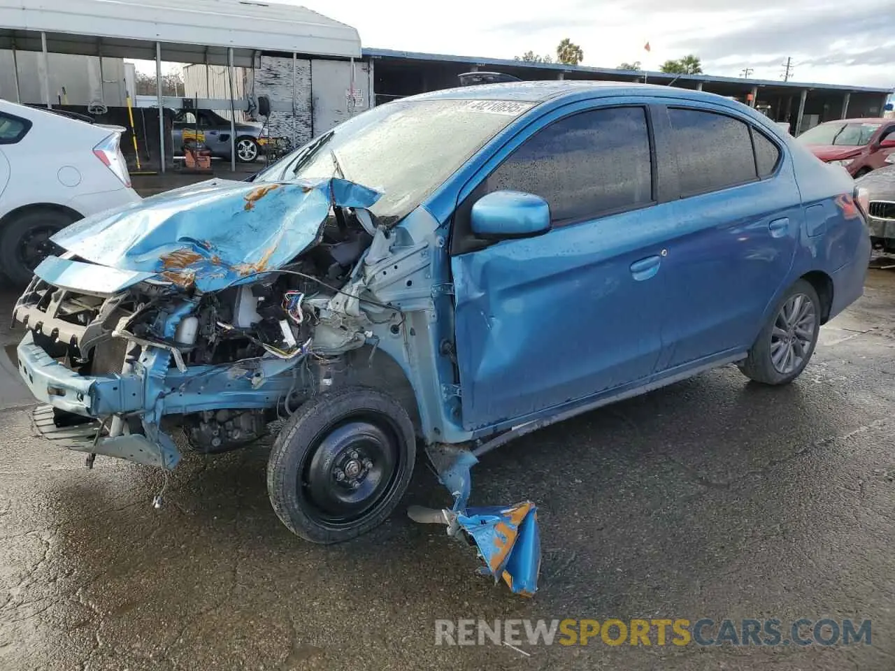 1 Photograph of a damaged car ML32FUFJXMHF01456 MITSUBISHI MIRAGE 2021