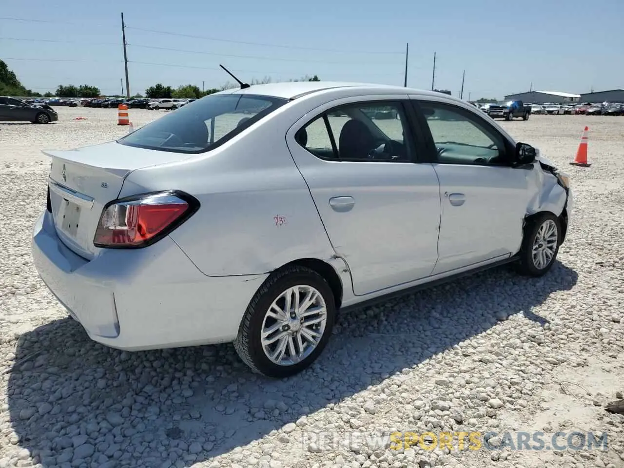 3 Photograph of a damaged car ML32FVFJ8MHF05477 MITSUBISHI MIRAGE 2021
