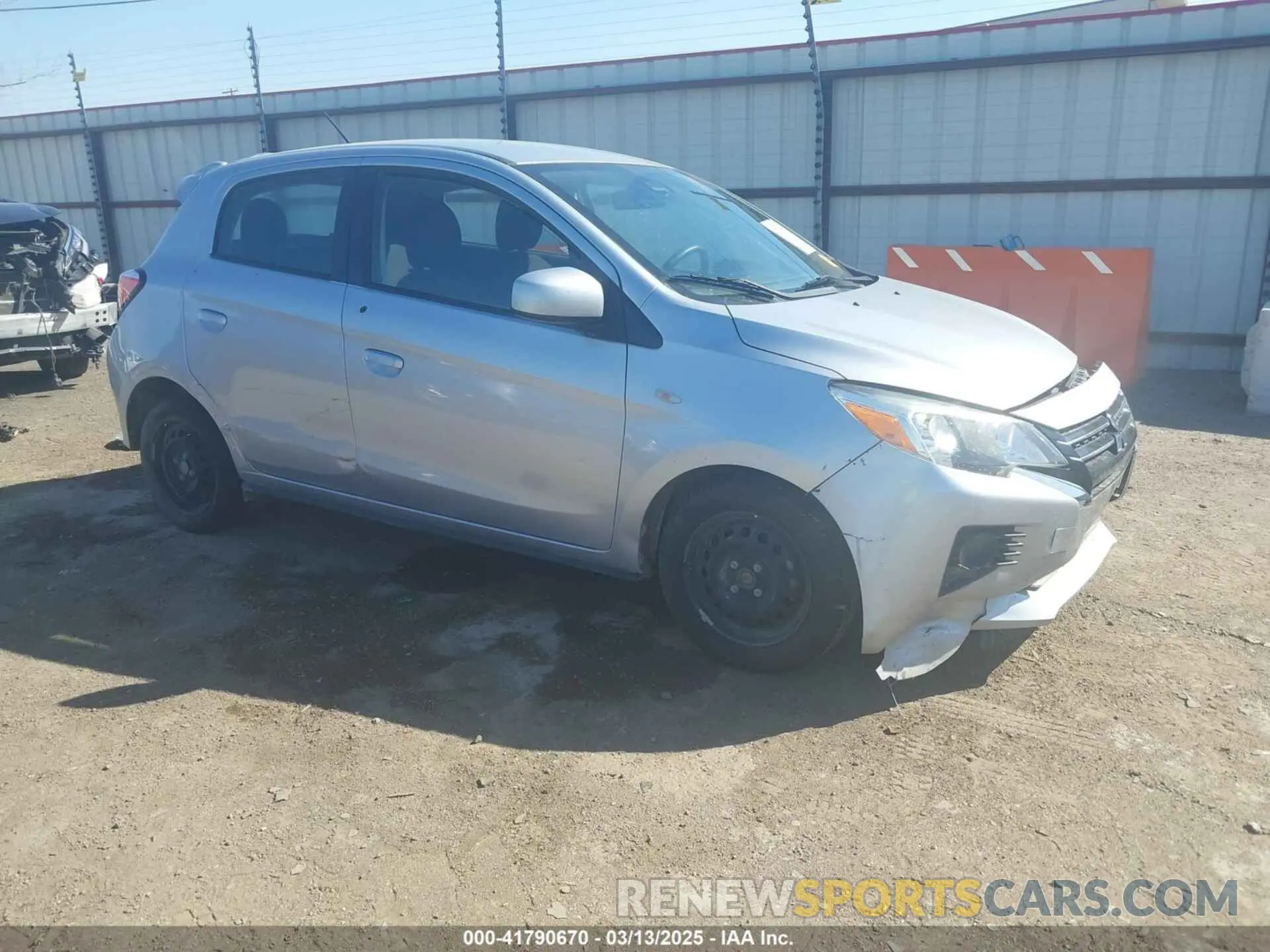 1 Photograph of a damaged car ML32AUHJXNH001890 MITSUBISHI MIRAGE 2022