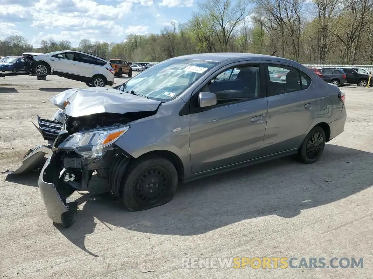 1 Photograph of a damaged car ML32FUFJ8NHF02168 MITSUBISHI MIRAGE 2022