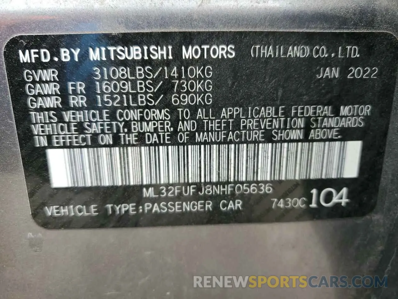 12 Фотография поврежденного автомобиля ML32FUFJ8NHF05636 MITSUBISHI MIRAGE 2022