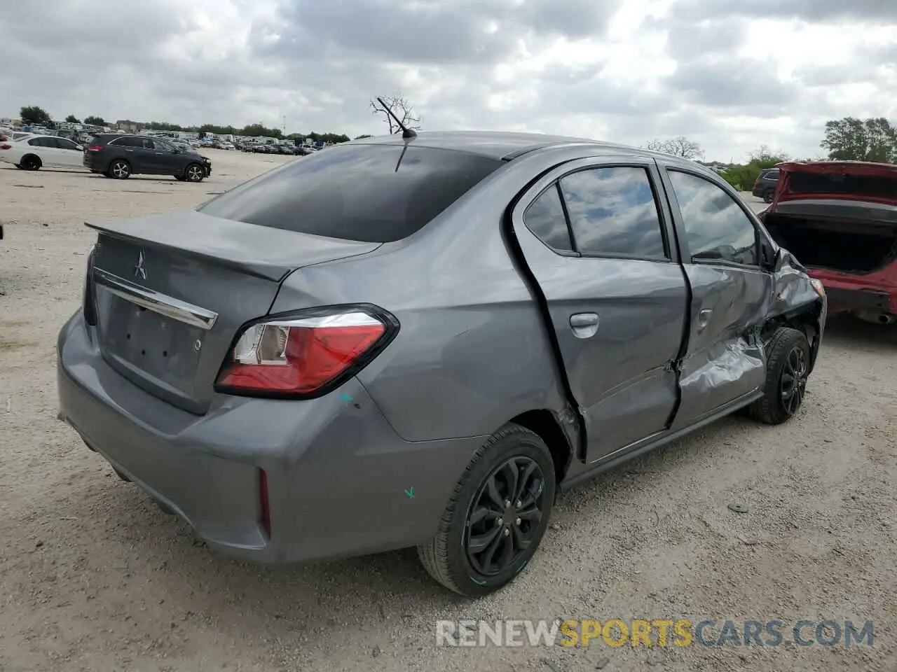 3 Photograph of a damaged car ML32FUFJ9NHF03720 MITSUBISHI MIRAGE 2022