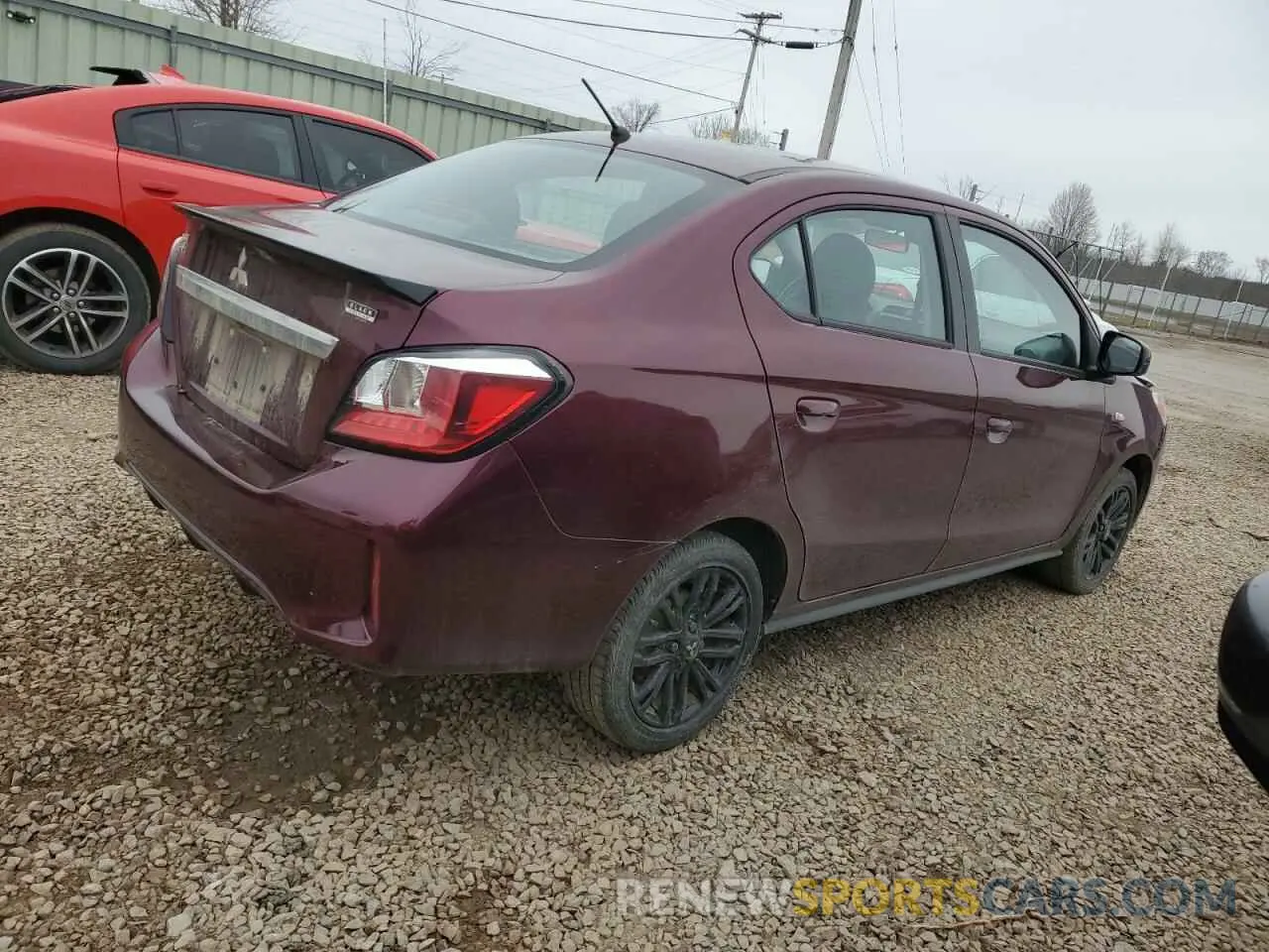 3 Photograph of a damaged car ML32FUFJ9NHF04320 MITSUBISHI MIRAGE 2022