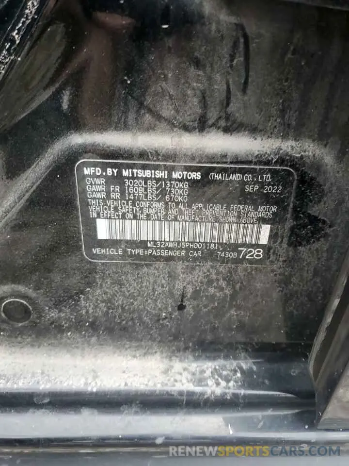 13 Фотография поврежденного автомобиля ML32AWHJ5PH001181 MITSUBISHI MIRAGE 2023